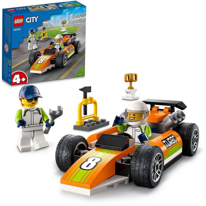 LEGO® Konstruktionsspielsteine Rennauto (60322) LEGO® City (46 St)