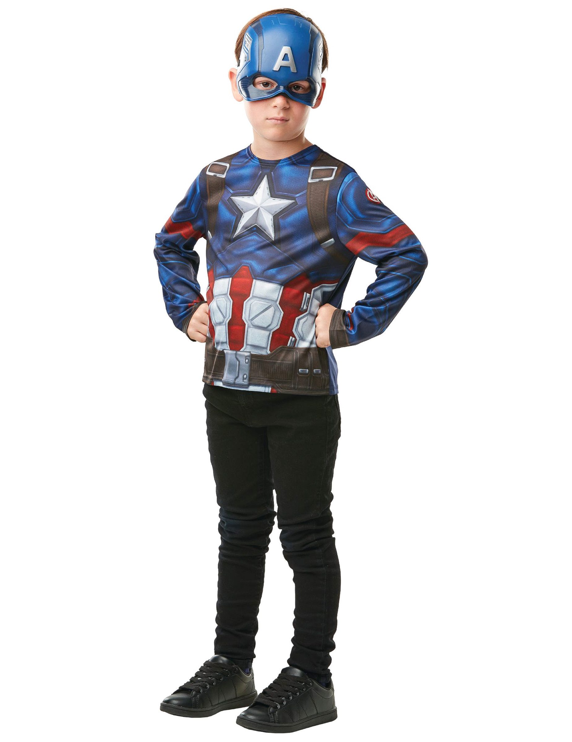 Kostüm Captain America Kostümset für Kinder blau