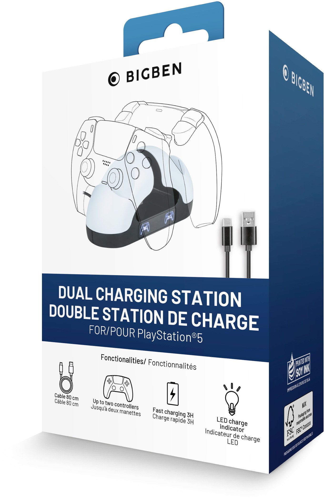 Ladestation für 2 Playstation 5 Controller Dual-Charger V3 BB021141 Zubehör PlayStation 4