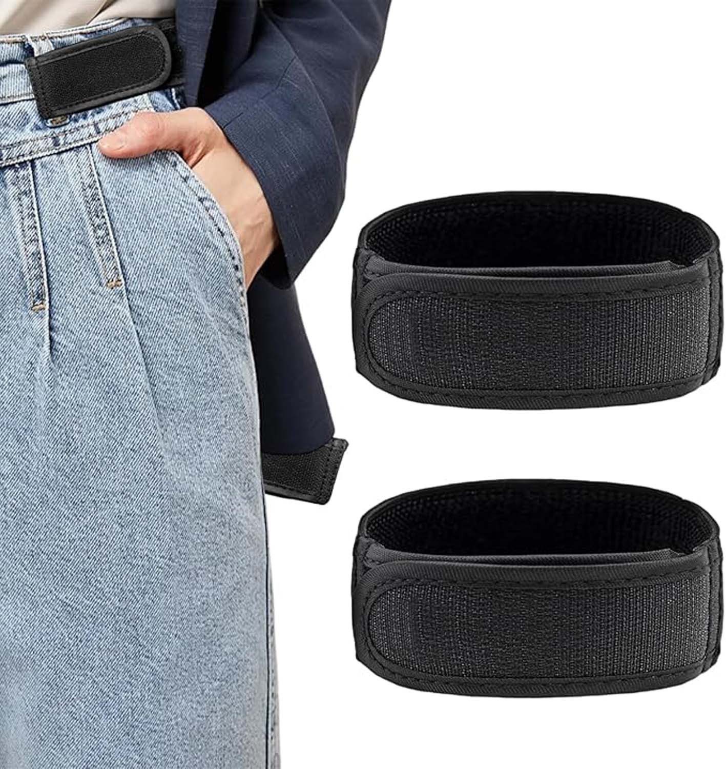 Oemmn Stretchgürtel 2 Stück Gürtel Ohne Schnalle, Verstellbarer Unisex Elastischer Gürtel