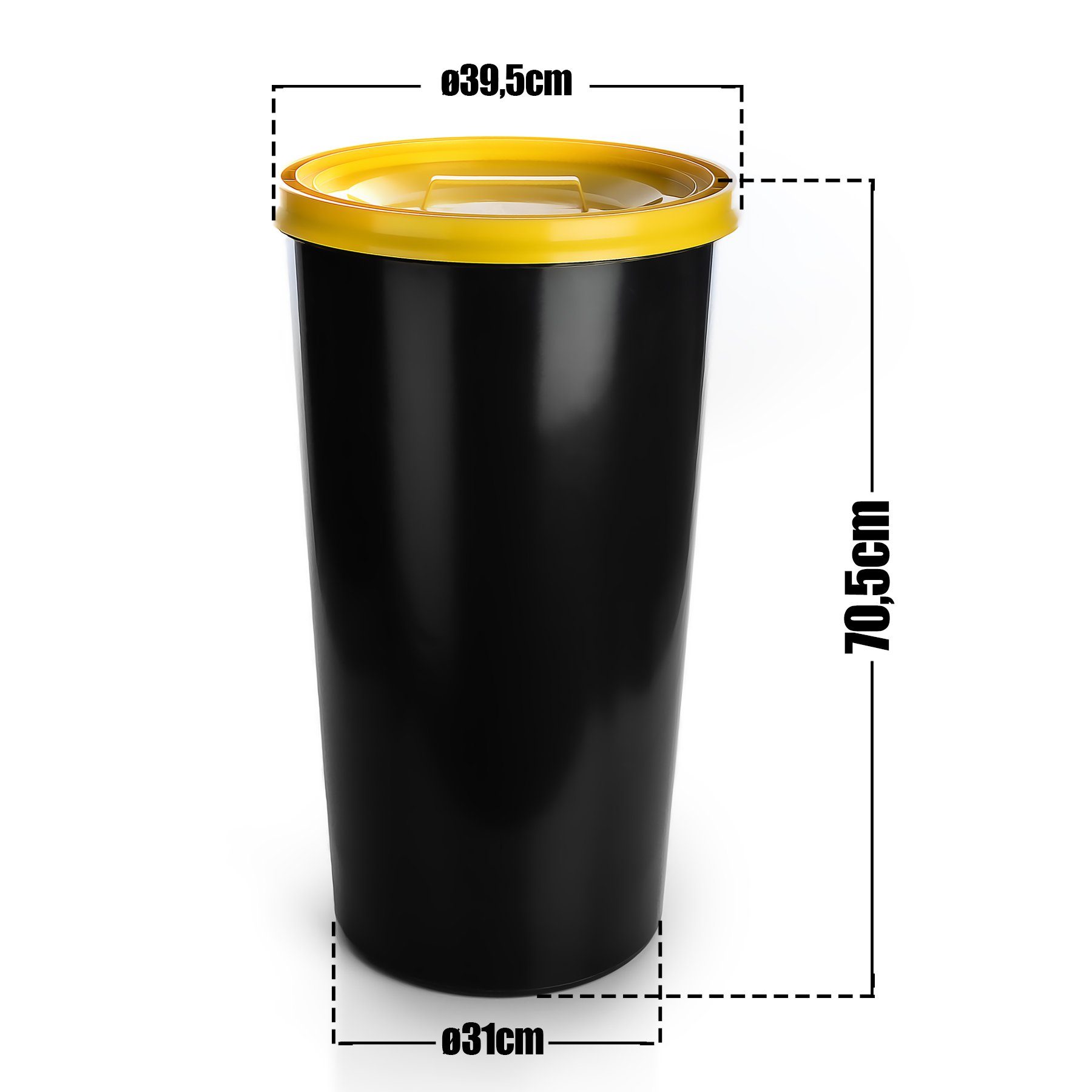 BigDean Mülleimer Wetterfeste Universaltonne 60L mit luftdicht verschließbarem Deckel, 60l Universaltonne, Mülltonne, Futtertonne, Indoor & Outdoor – Bild 3 von 5