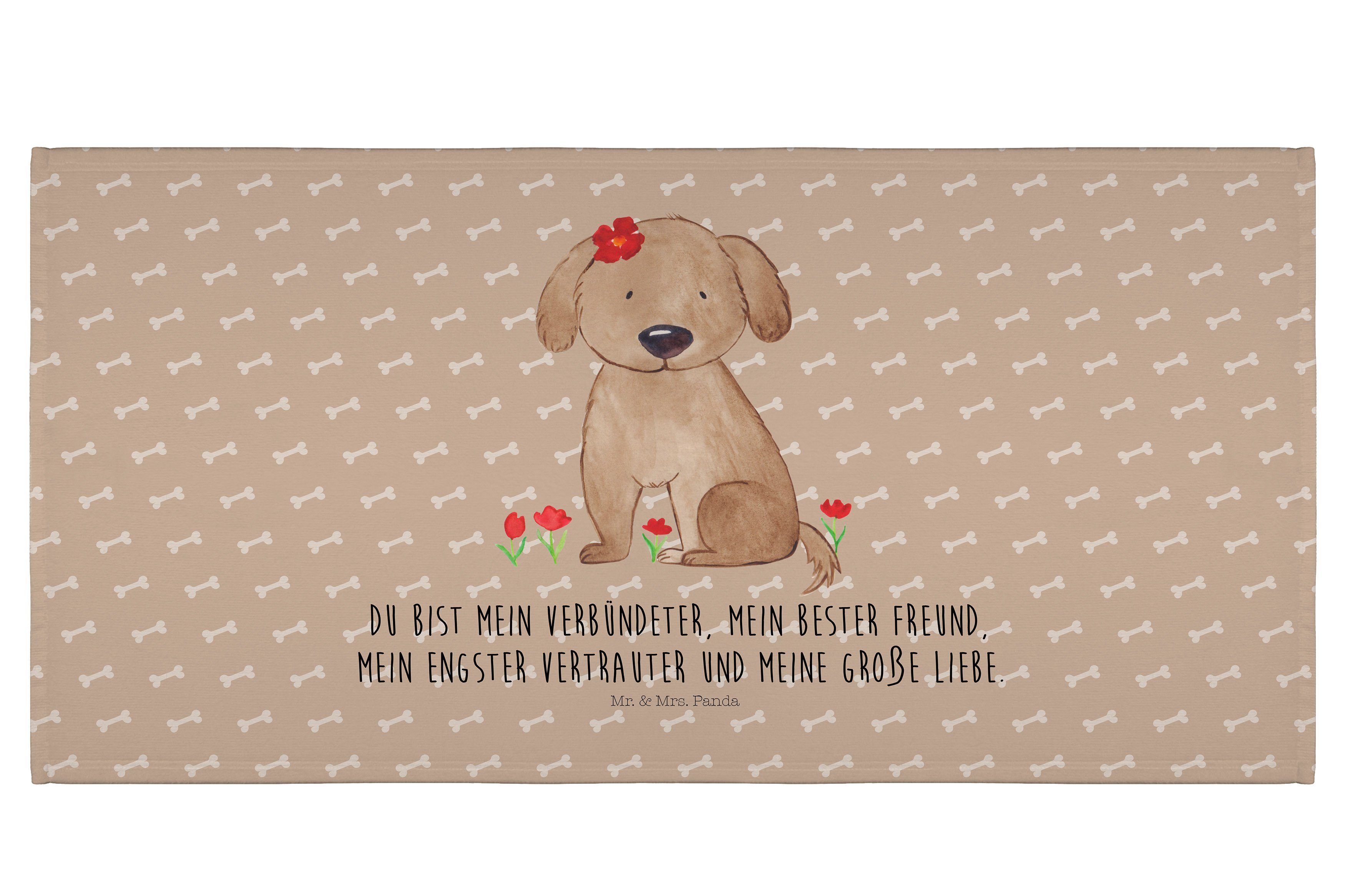 Handtuch Hund Dame, Handtuch 50x100, Hundeglück, frottee, gesichtshandtuch, Li