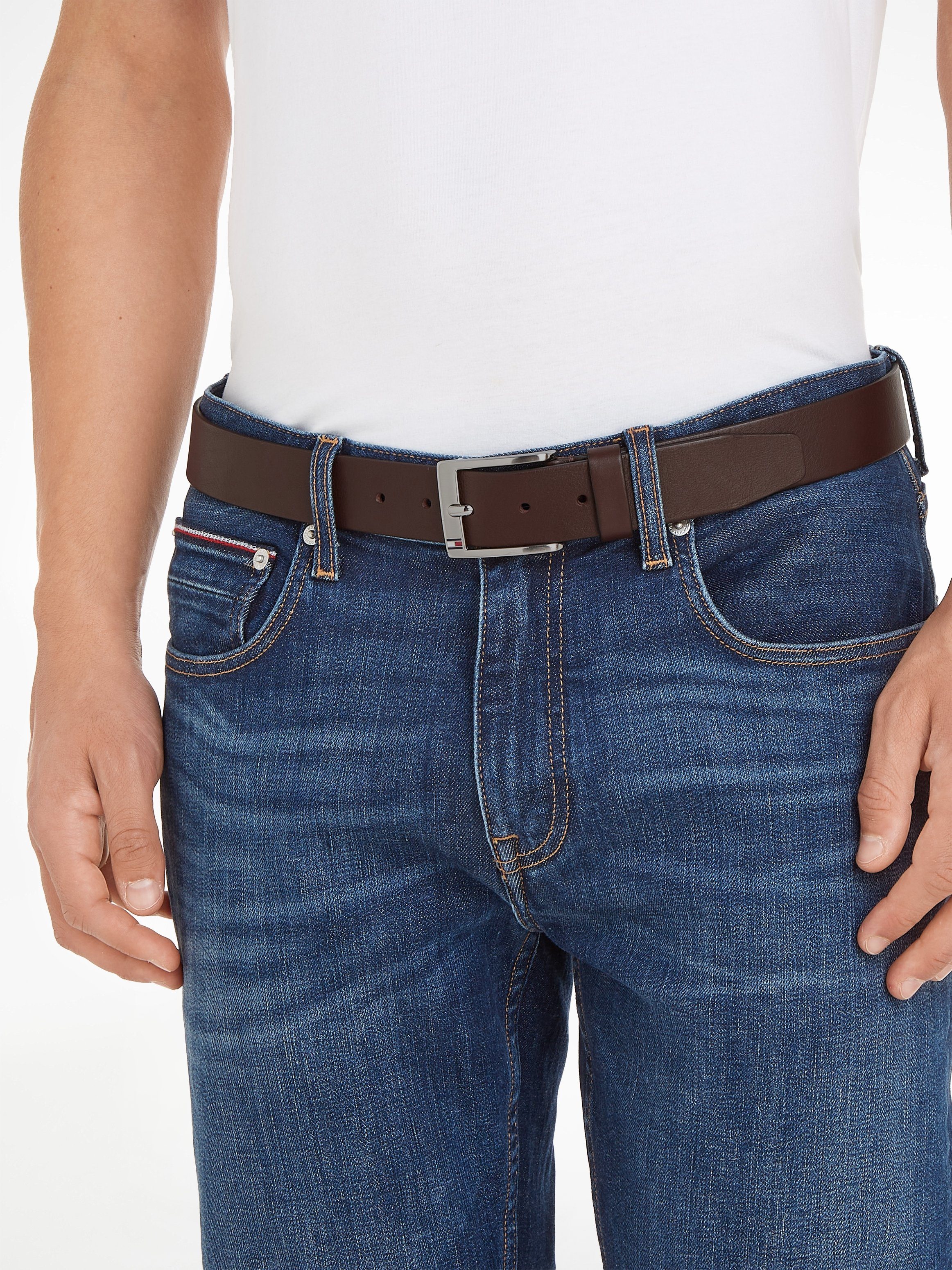 Tommy Hilfiger Ledergürtel New Aly Belt mit quadratischer Logo-Metallschnal günstig online kaufen
