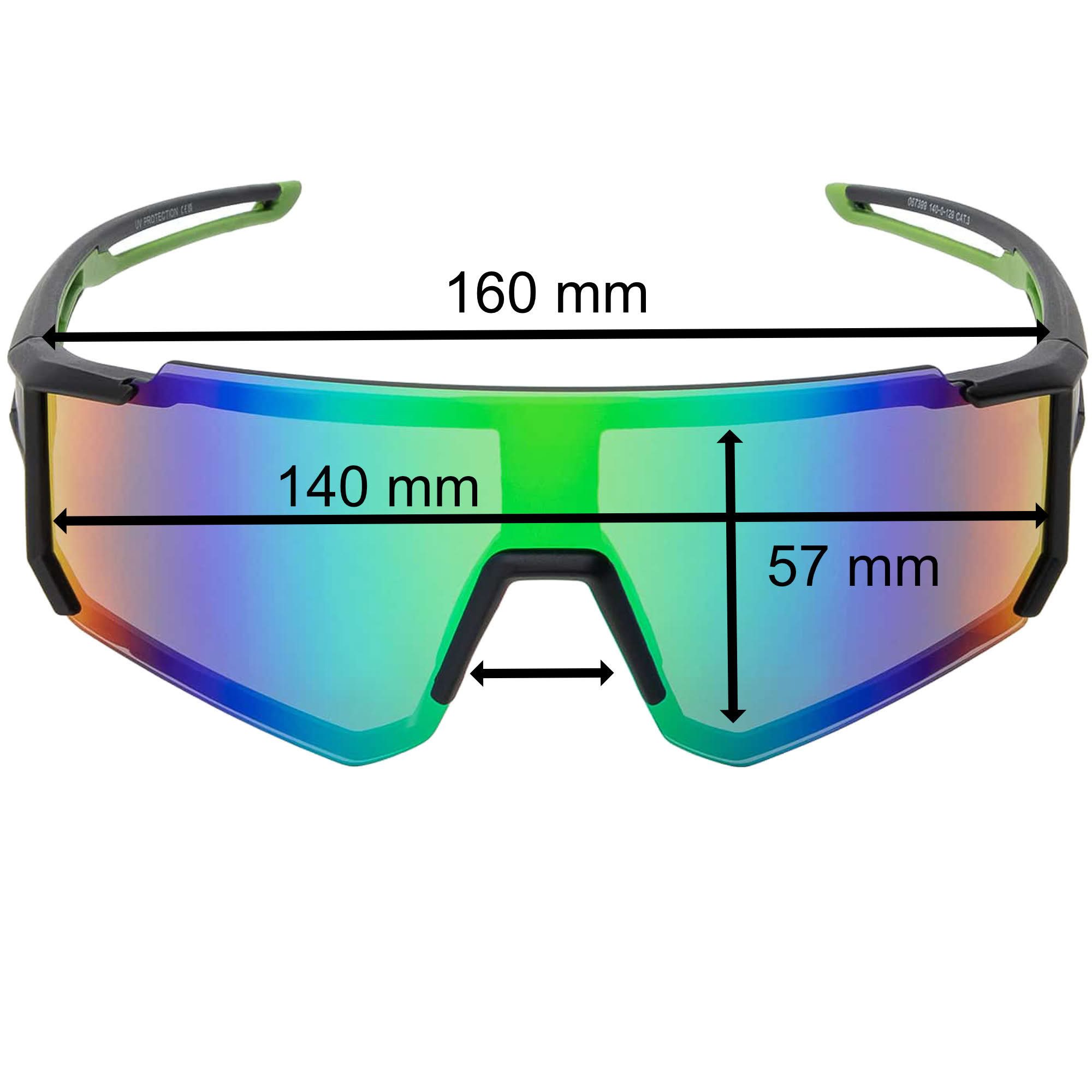 BEZLIT Eyewear Pilotenbrille Unisex Sonnenbrille Sportlich verspiegelt (1-St) mit schwarzen Linsen, Rot/Gelb, Blau und Blau Lila – Bild 5 von 5