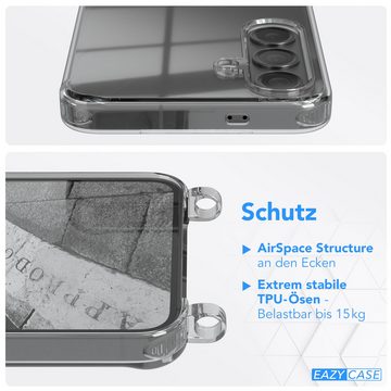 EAZY CASE Handykette Handyband mit Magsafe für Samsung Galaxy S24 6,2 Zoll, Kette zum Umhängen mit Umhängeband mit Riemen Schwarz Camouflage