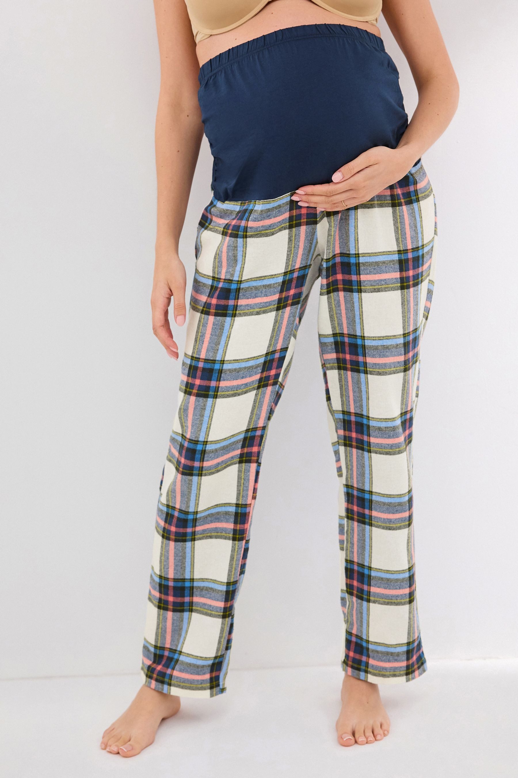 Next Umstandspyjama Pyjamahose aus Flanell, Umstandsmode (1 tlg)