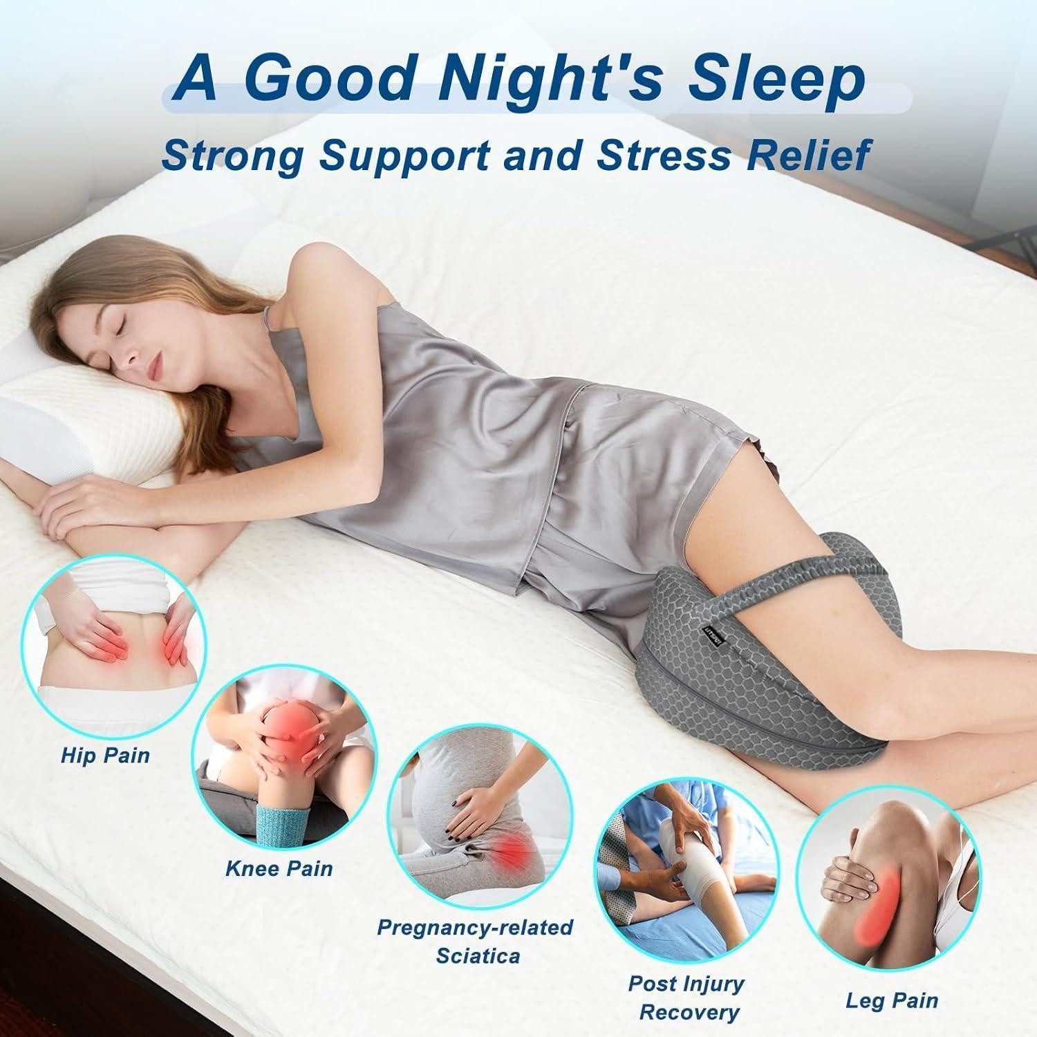 LuxusKollektion Seitenschläferkissen Orthopädisches Kniekissen Memory Schaum Seitenschläfer mit Kühlender