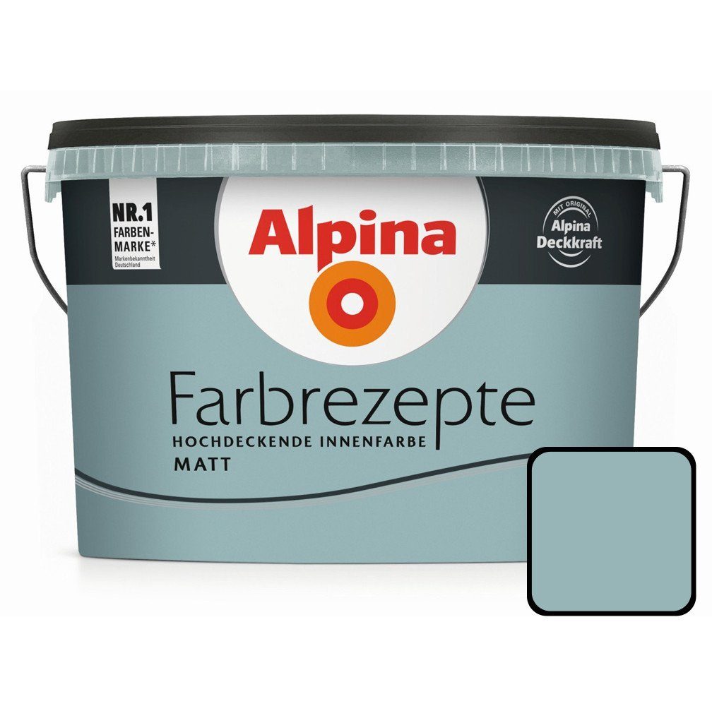 Wandfarbe Alpina Farbrezepte Gletscherblau matt 2,5L