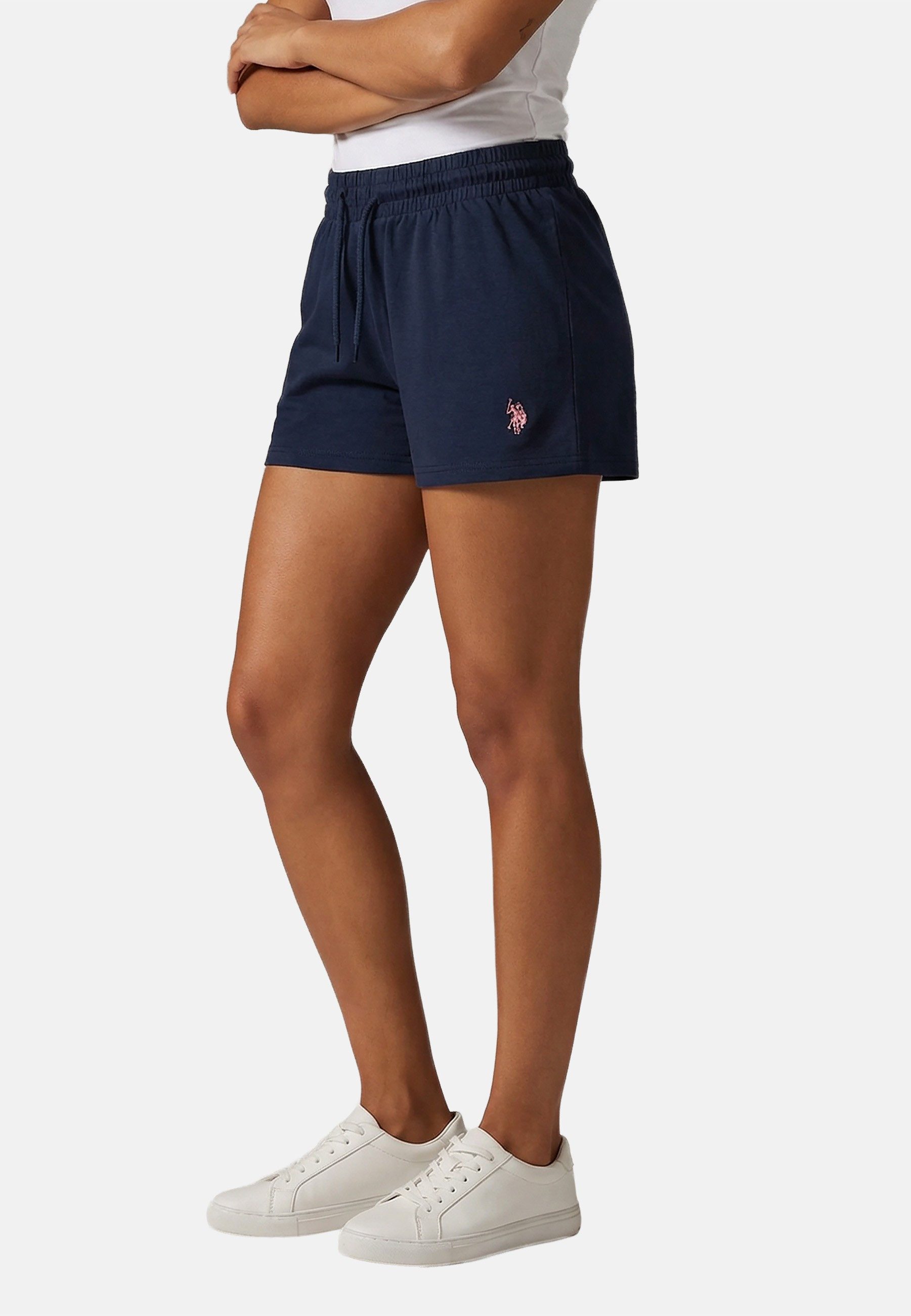 U.S. Polo Assn. Shorts USGwendolyne - Baumwoll Sweatshorts mit Stretch und Kordelzug Sportliche Baumwoll-Shorts mit elastischem Bund und Logo