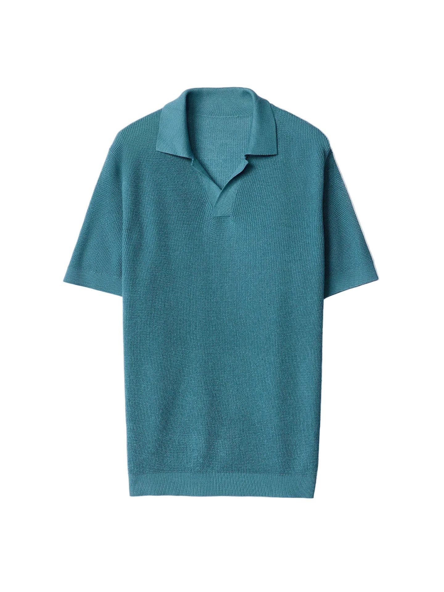 GOBI Cashmere T-Shirt Poloshirt mit offenem Kragen aus Kaschmir-Seide