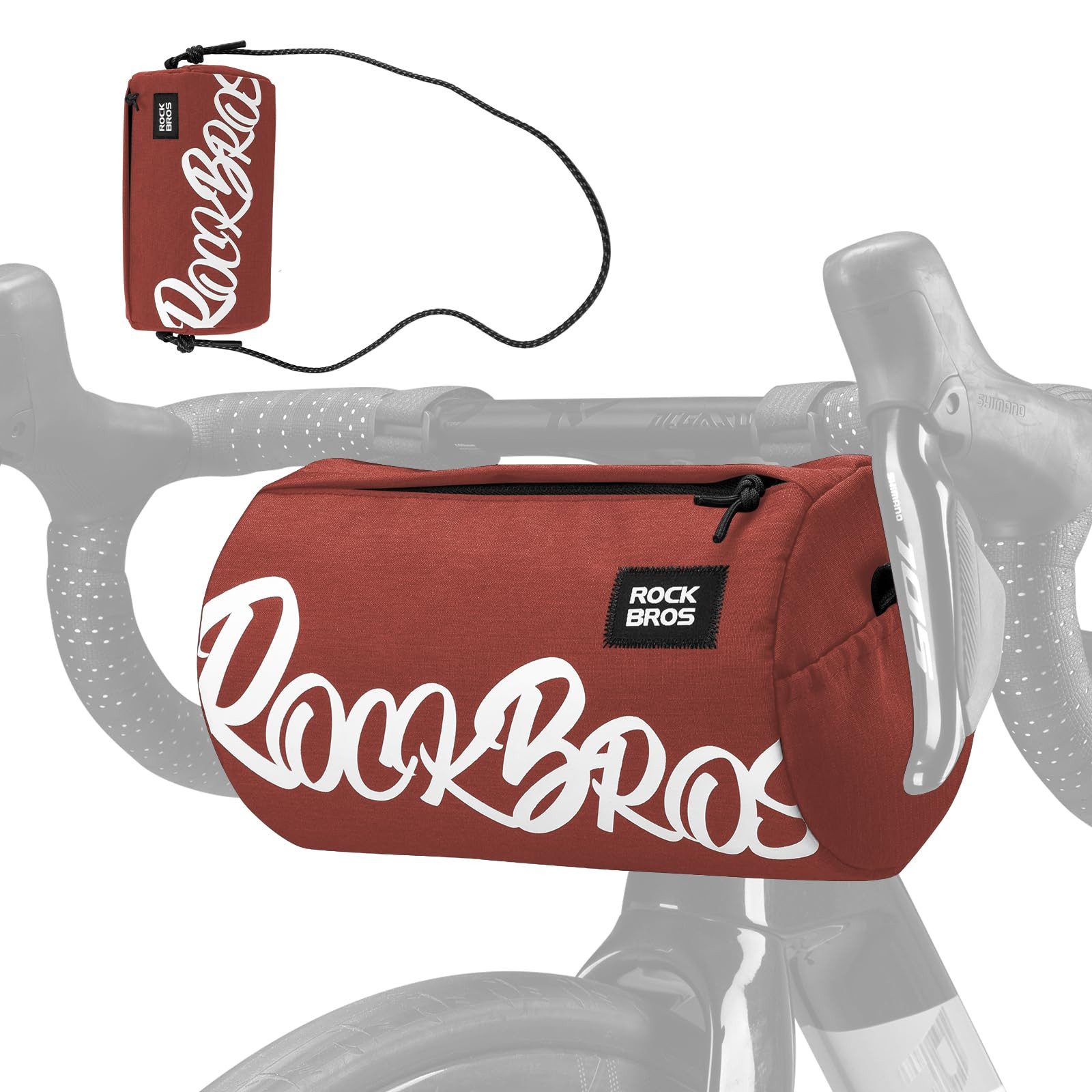 ROCKBROS Fahrradtasche Lenkertasche Rennrad klein mit Schultergurt, 2L und 3,6L Volumen, robustes Polyester, abnehmbarer Schultergurt