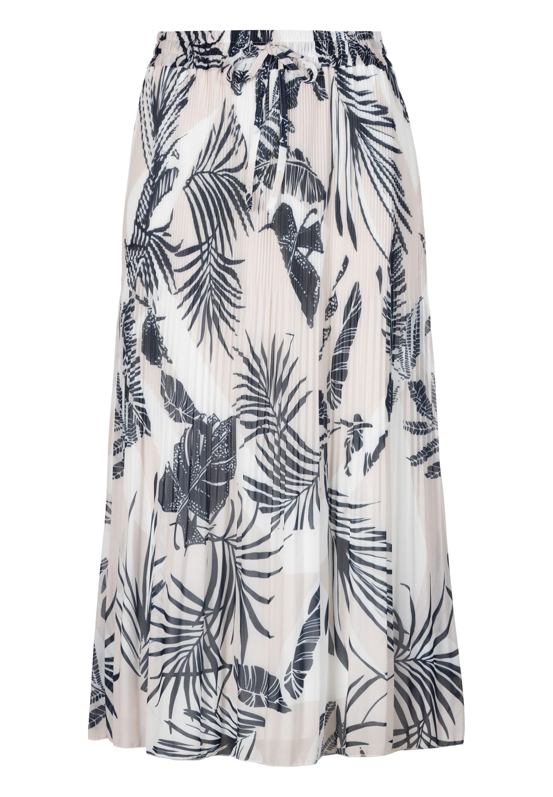 FRANK WALDER Midirock mit Plissee-Falten