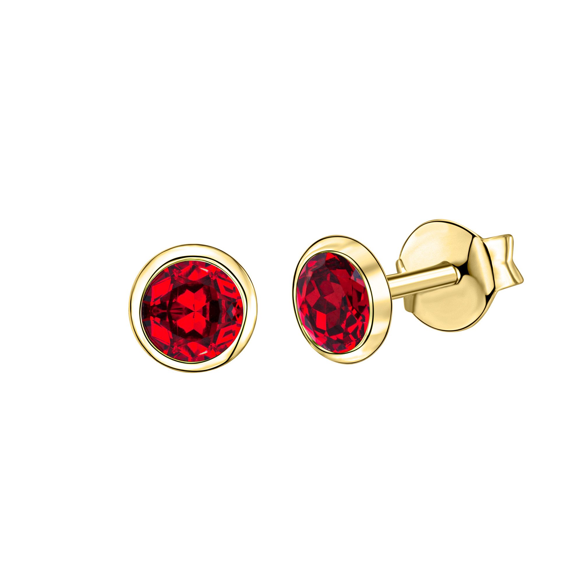 Vivance Paar Ohrstecker 585/- Gelbgold Granat günstig online kaufen