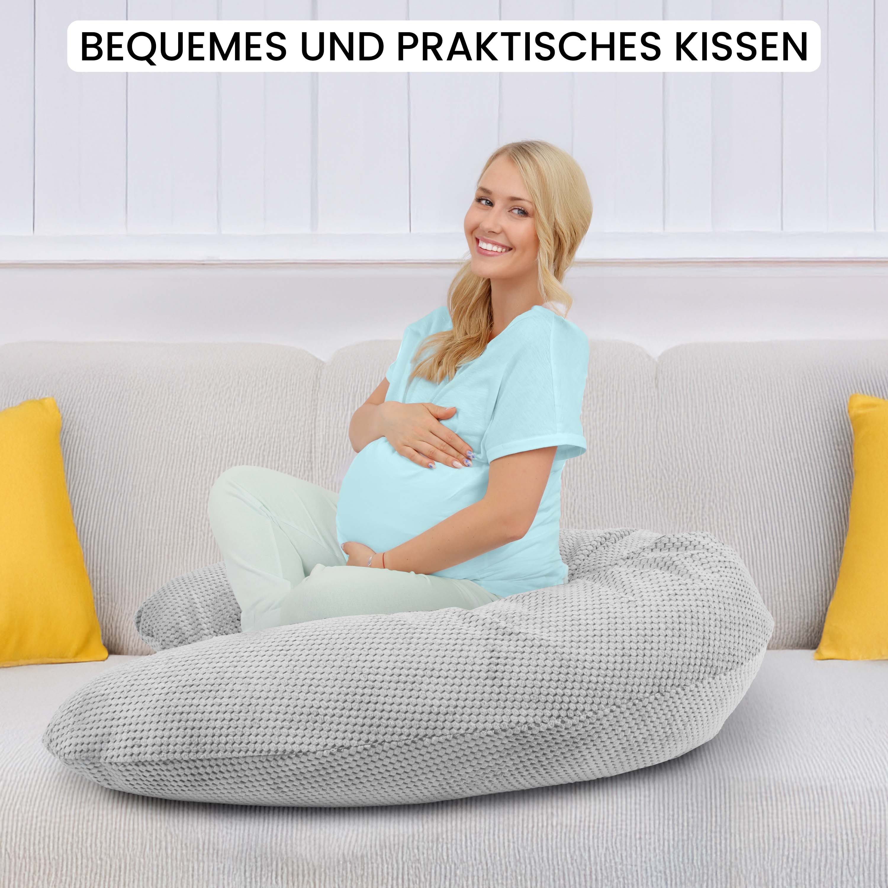 Amilian Stillkissen XXL 170 cm – Schwangerschaftskissen mit abnehmbarem Bez günstig online kaufen