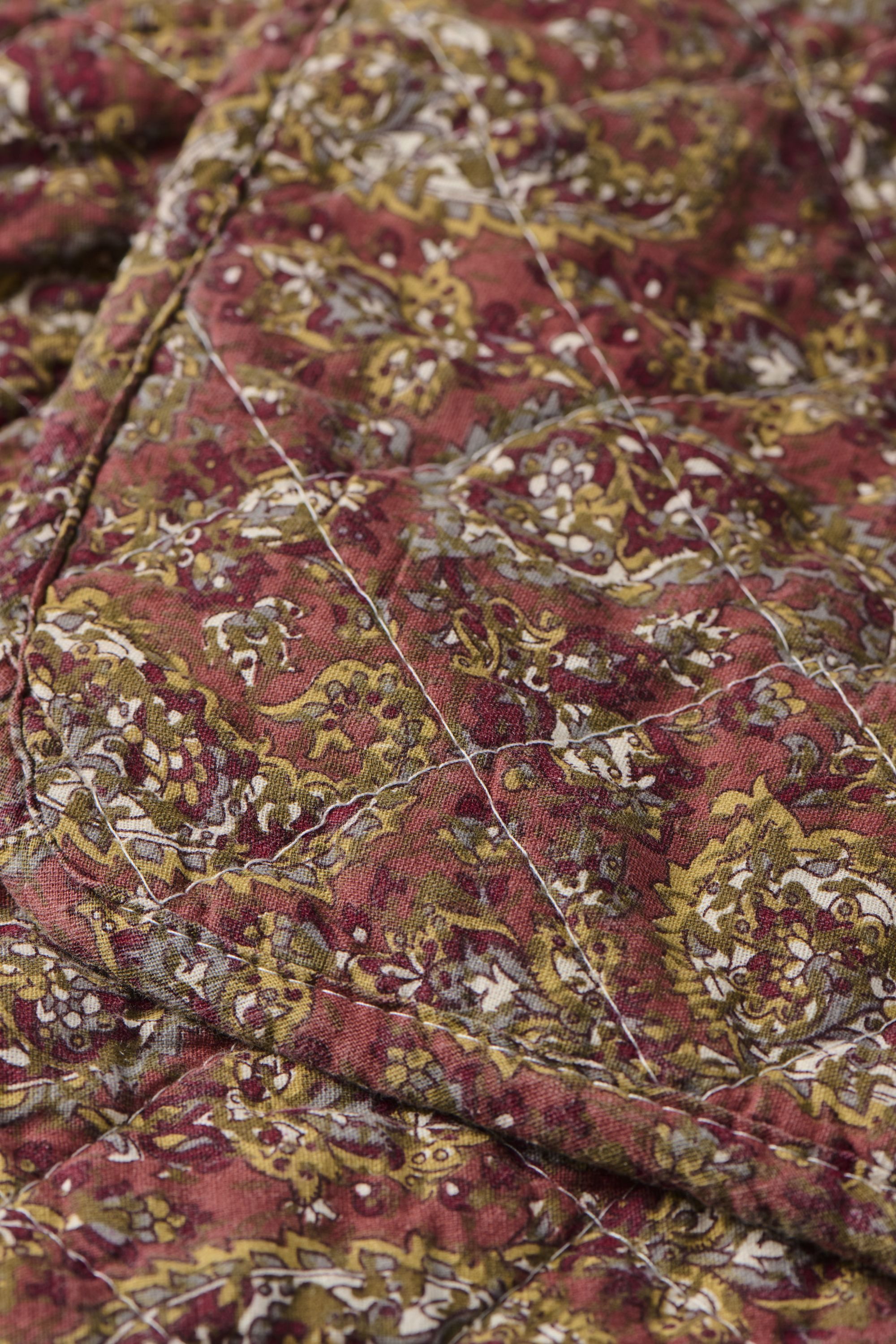 Ib Laursen Tagesdecke Ib Laursen - Decke Quilt Wohndecke 180x130cm Rot-Braun Paisleymuster