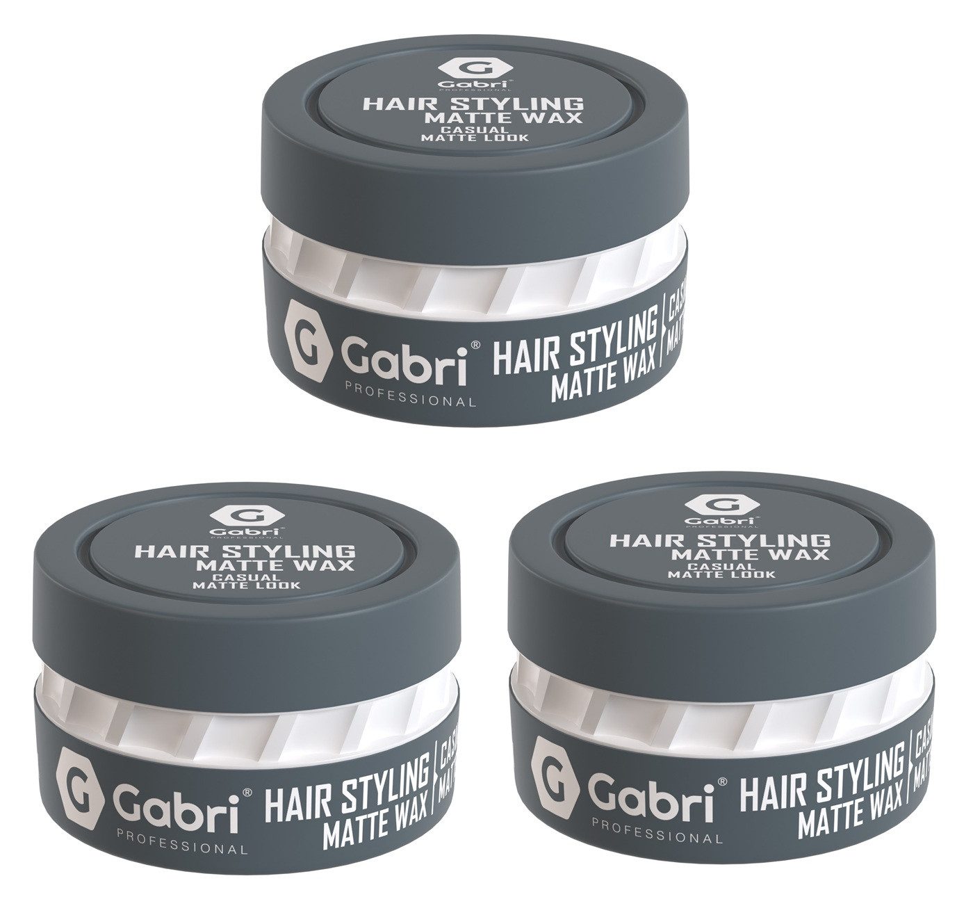 Gabri Professional Haarwachs Gabri Pro - Hair Styling Aqua Wax Casual Matt Look 3 x 150ml, Haarstyling, Haarwachs