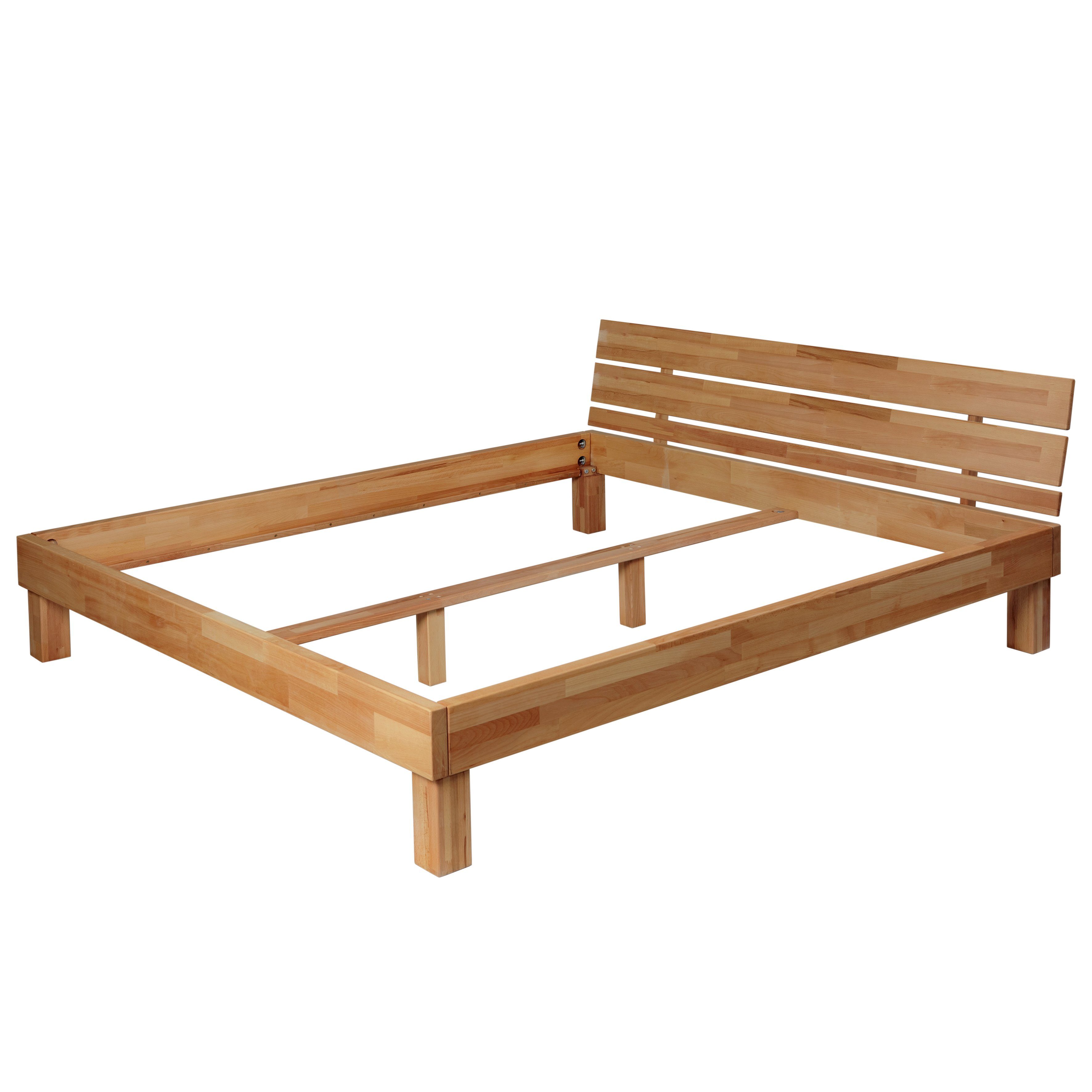 Krok Wood Massivholzbett Valetta in Buche mit Kopfteil