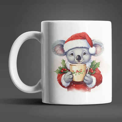 WS-Trend Tasse Weihnachten Koala Kaffeetasse Teetasse Geschenkidee, Keramik, 330 ml