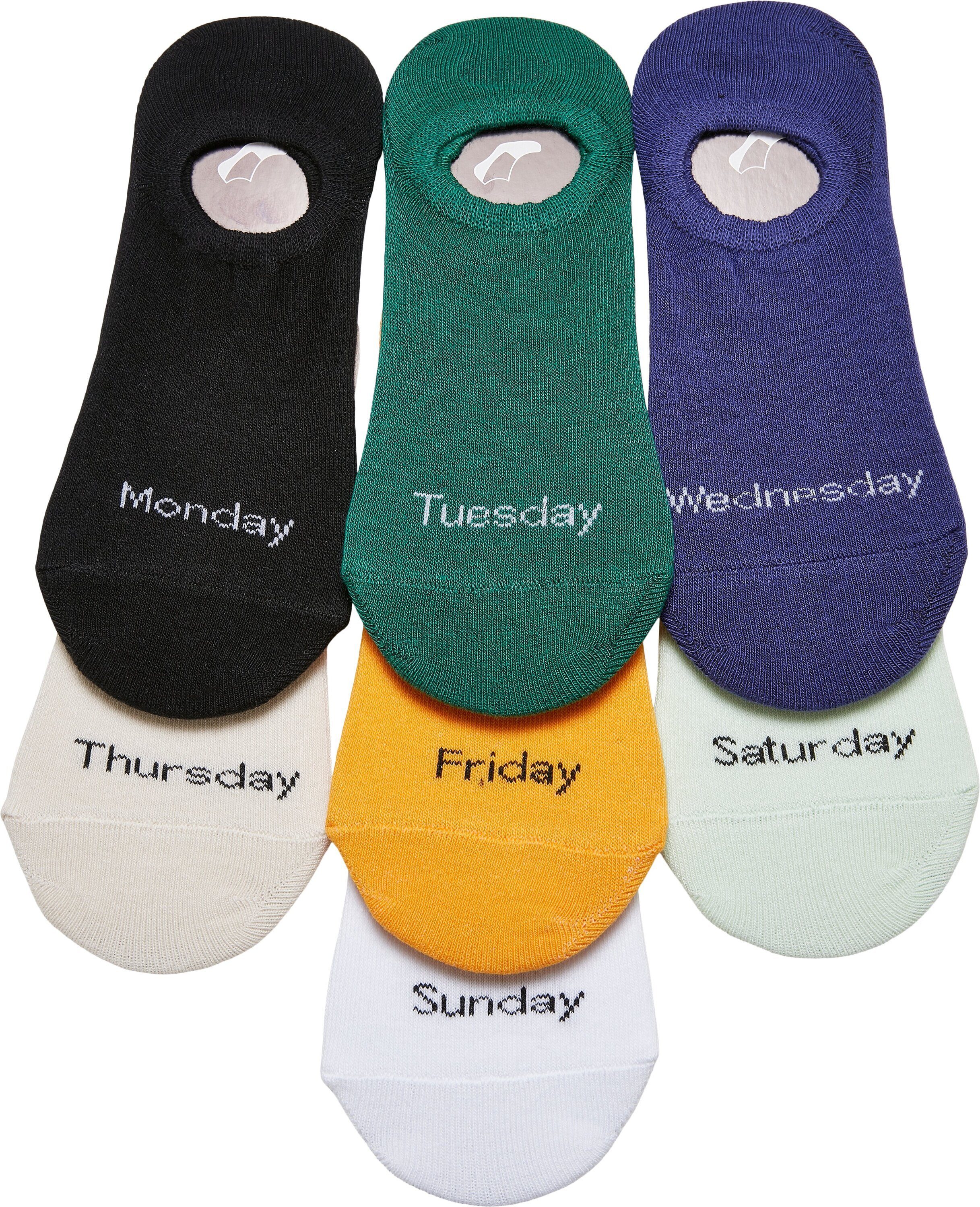 URBAN CLASSICS Freizeitsocken Accessoires Socks 7-Pack Weekly (1-Paar) multicolor Invisible