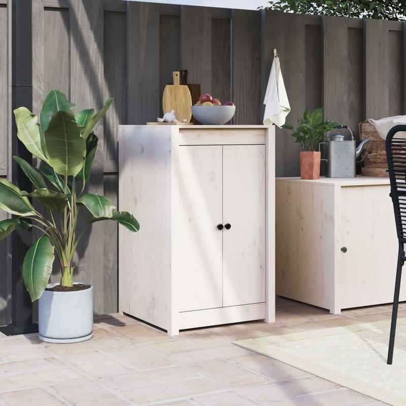 vidaXL Schranktür Türen für Outdoor-Küche Weiß 50x9x82 cm Massivholz Kiefer (1 St)