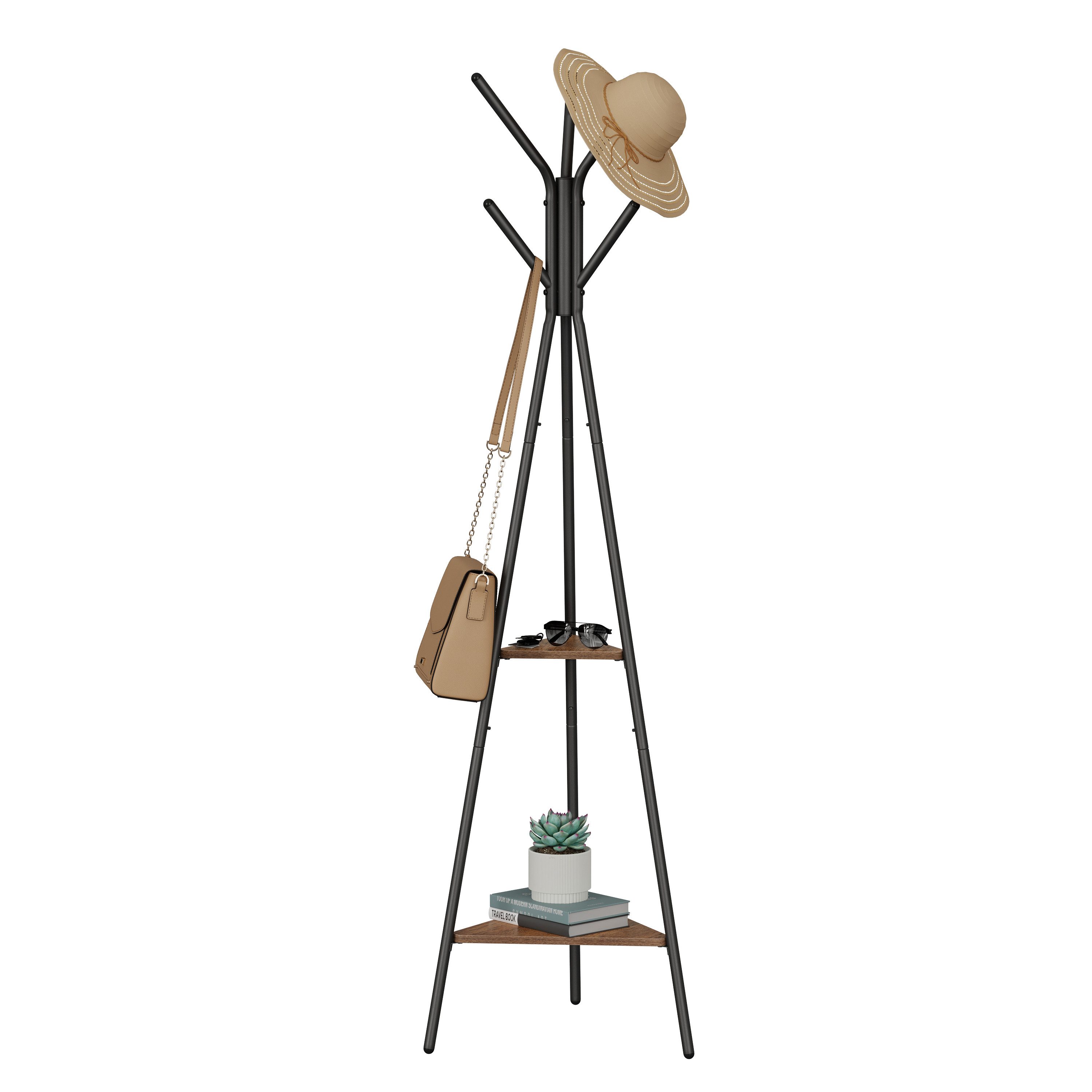 VASAGLE Garderobenständer Kleiderständer, freistehende, 49,5x49,5x179cm günstig online kaufen