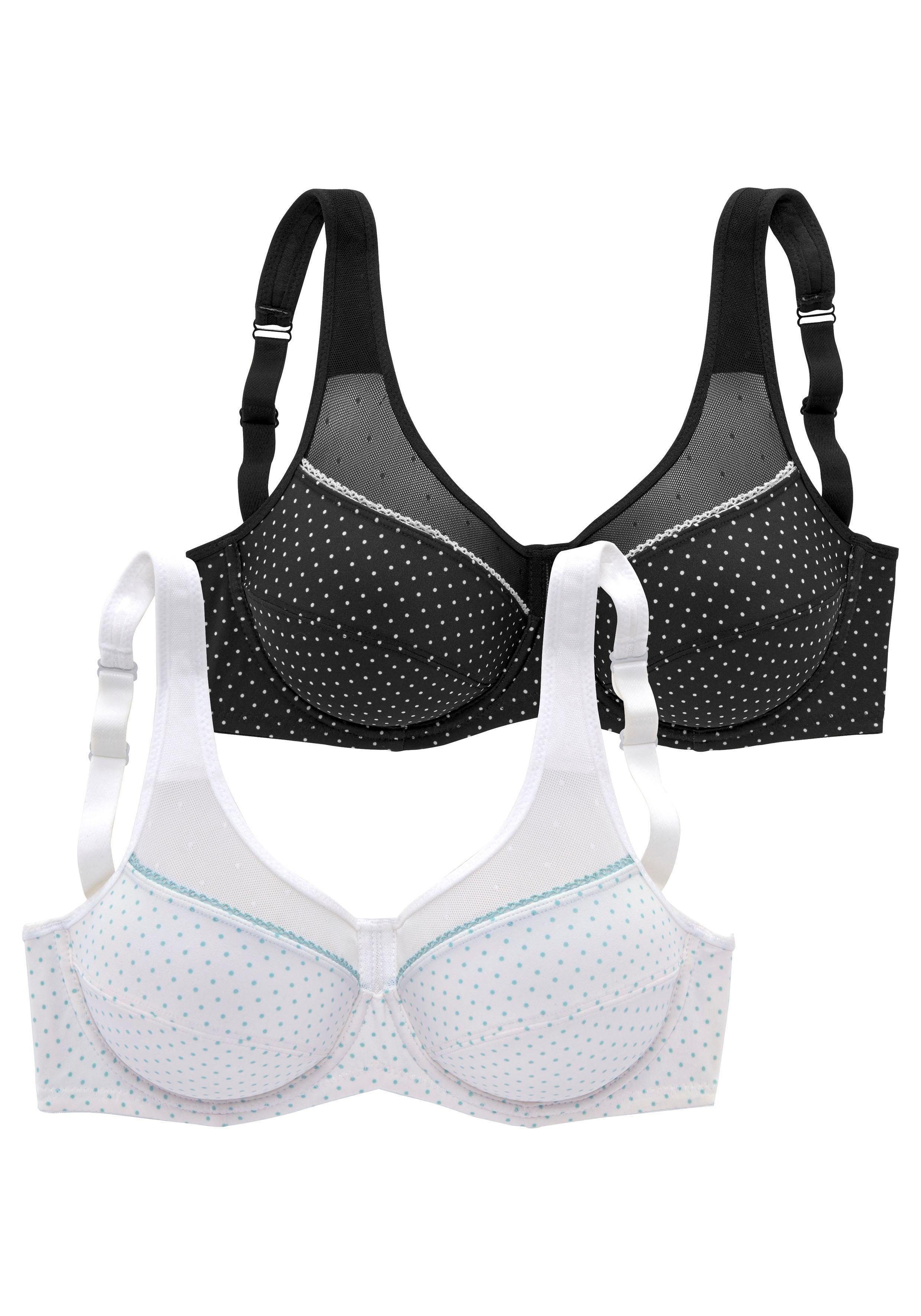 petite fleur by Lascana Bügel-BH (Packung, 2 Stück) mit Netzeinsätzen – auch ideal für große Größen – Bild 2 von 5