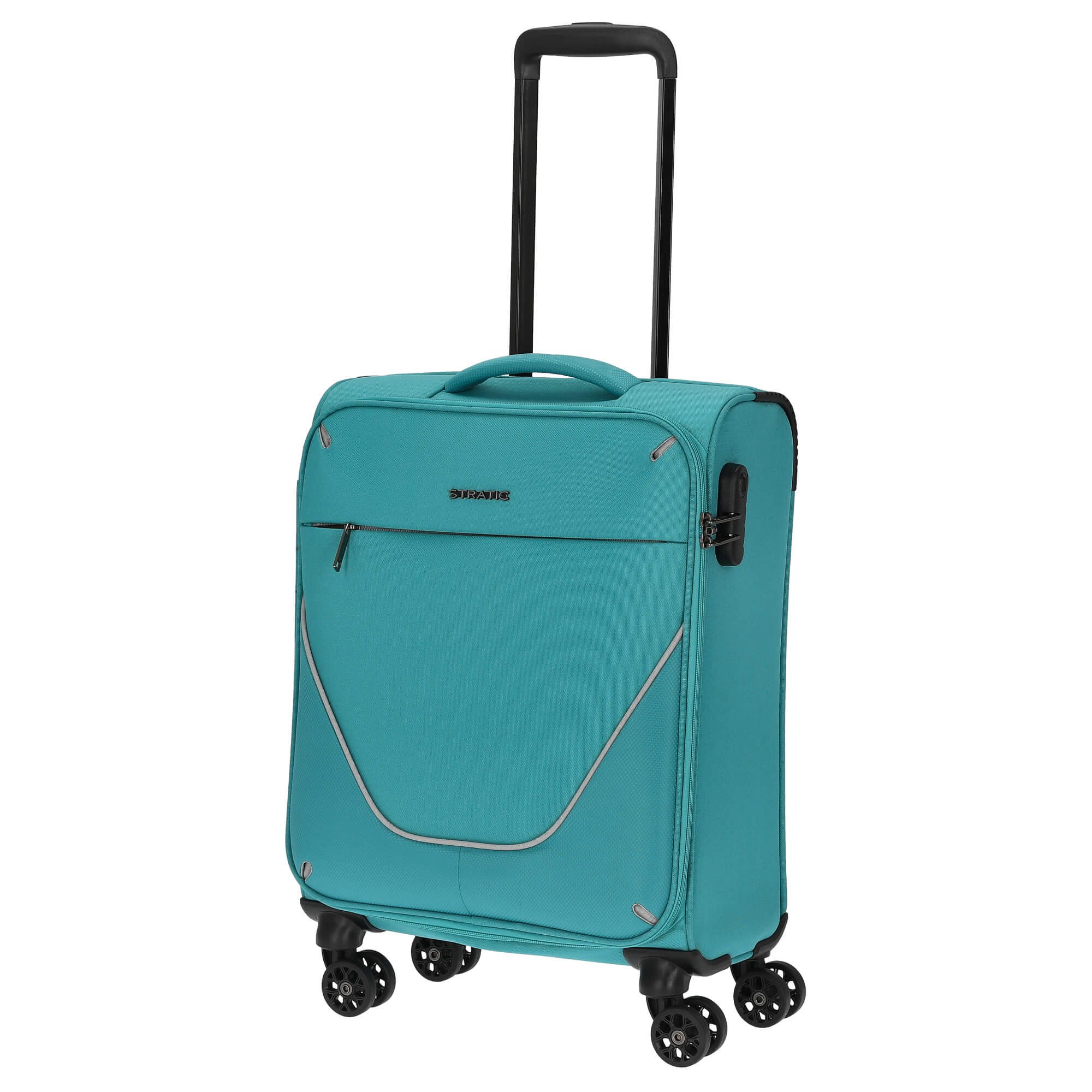 Stratic Koffer Strong - 4-Rollen-Trolley S 55 cm (petrol), 4 Rollen