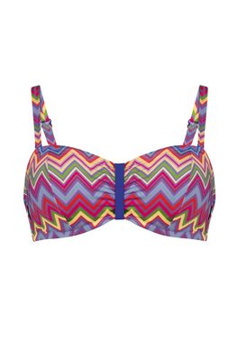 Rosa Faia Bügel-Bikini-Top Magic Wave (1-St), Bikini-Top - Auch in Bandeau-Form tragbar, Farbenfrohes Muster