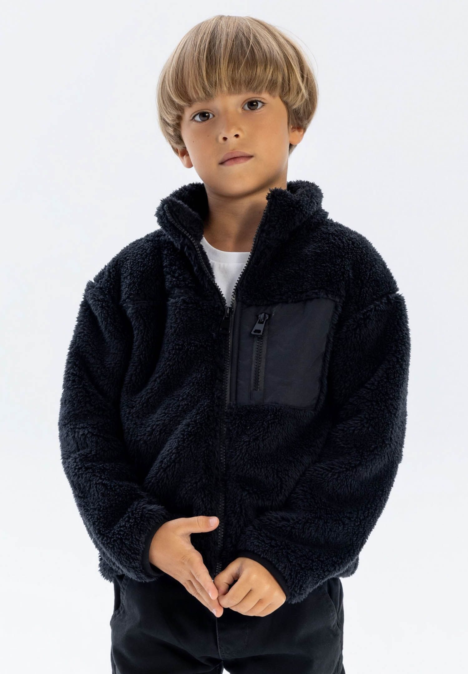 MINOTI Sweatshirt Sherpa-Fleecejacke mit Brusttasche und günstig online kaufen