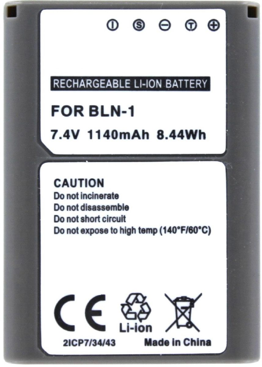 AGI Akku für Olympus OM-D E-M5 Li-Ion 7,4 Volt 1020 mAh grau Kamera-Akku 1020 mAh (7.4 V)