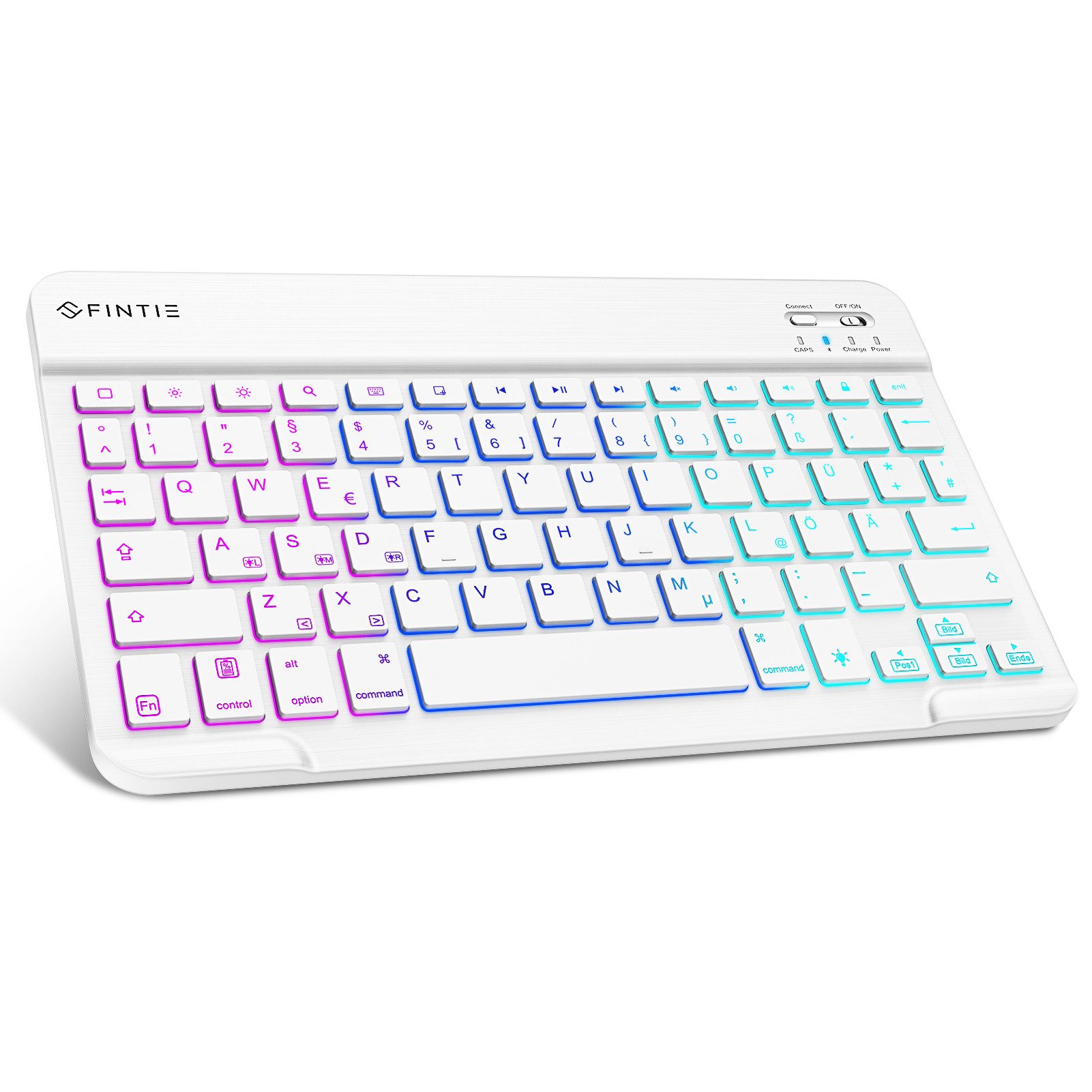 Fintie Beleuchtete Tablet Tastatur (Deutsches Layout QWERTZ) 10'' Bluetooth Tablet-Tastatur (für Samsung Galaxy Tab A9+/S6 Lite/S9 FE, Xiaomi Pad 6, Honor Pad)