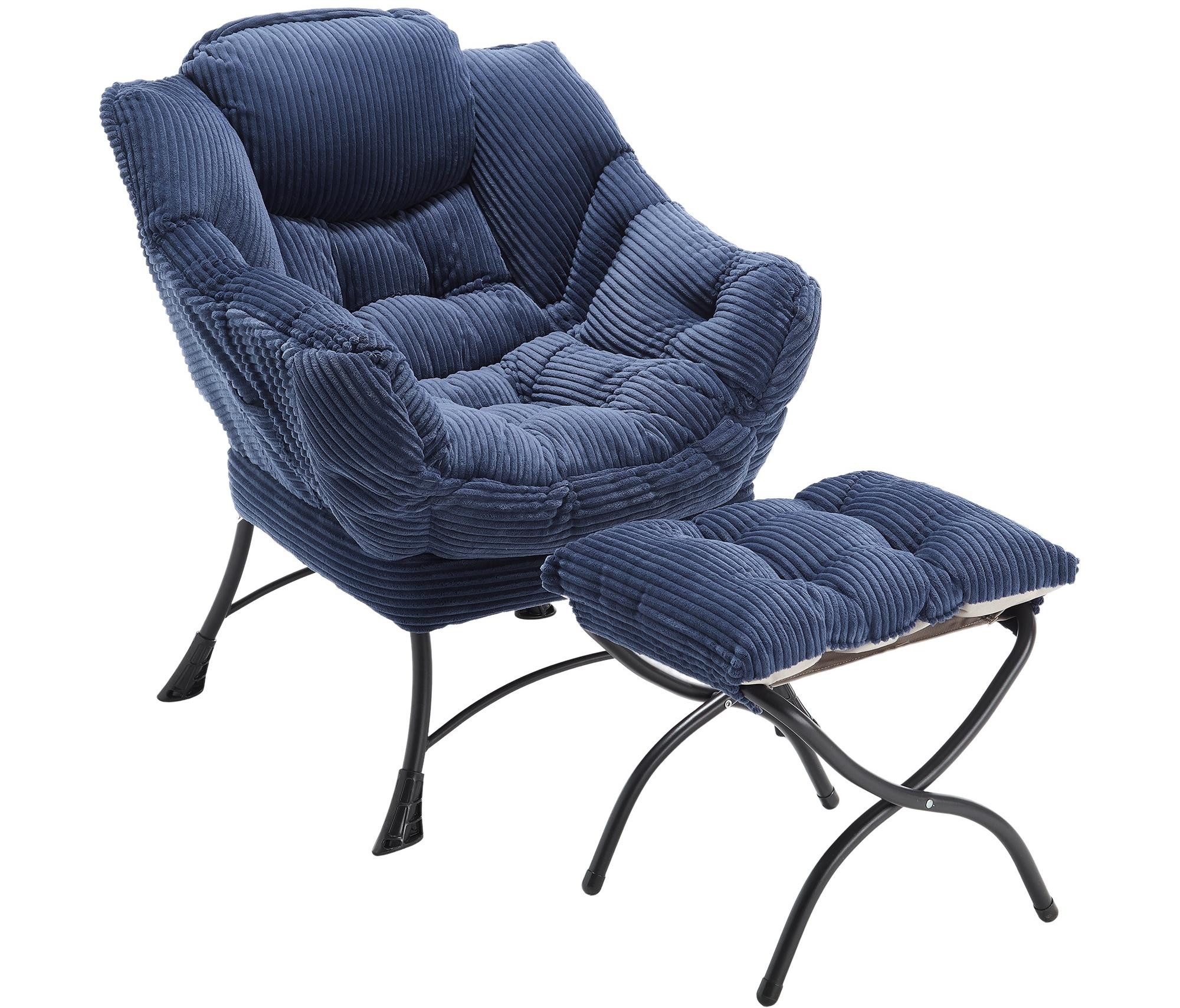 LVHOM Loungesessel Gemütliches Relaxsessel mit Hocker: Sanftes Design,prakt günstig online kaufen