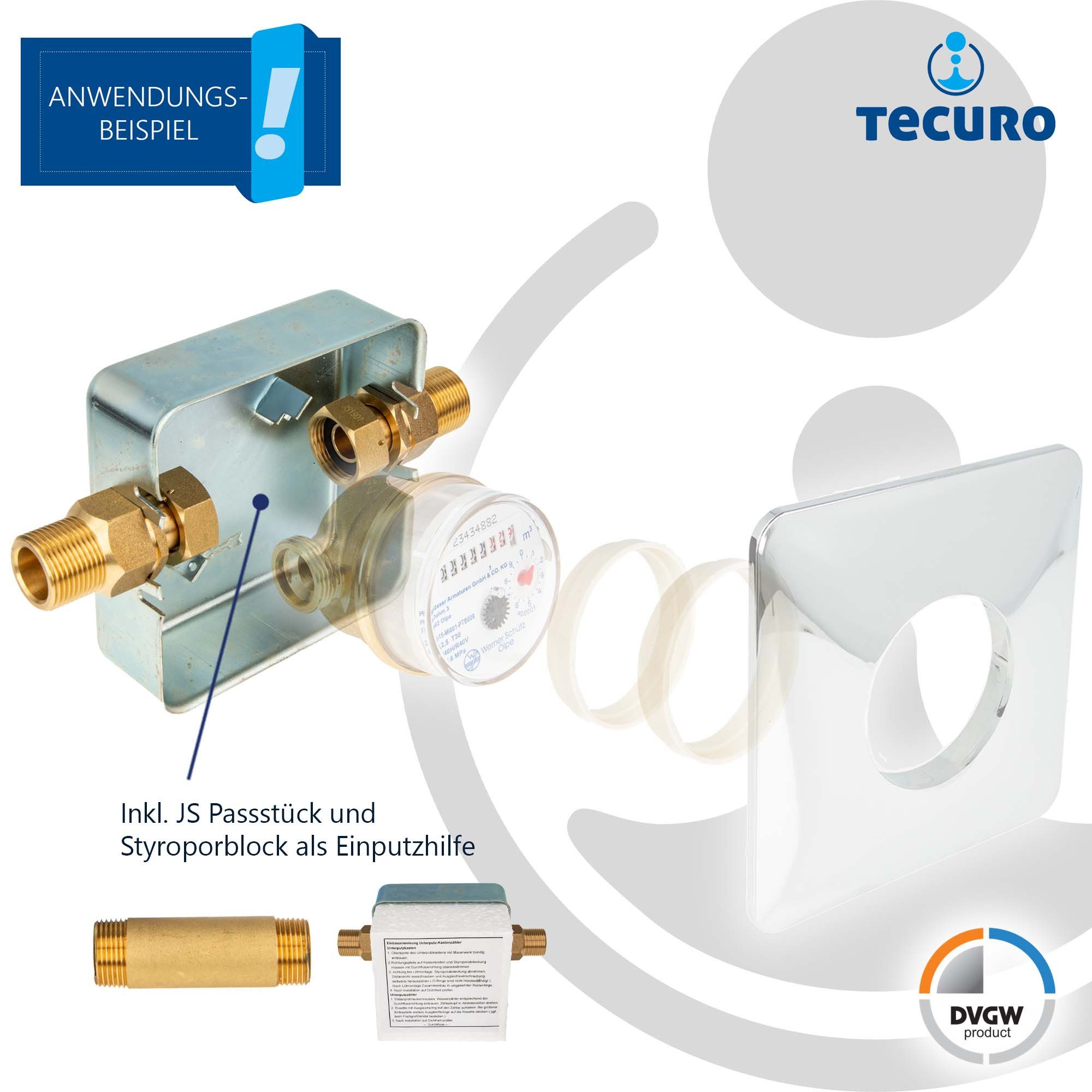 Schlösser Wasserzähler JS Wasserzähler-Unterputz-Einbaukasten für 80 mm Zähler - Typ UPK 9020