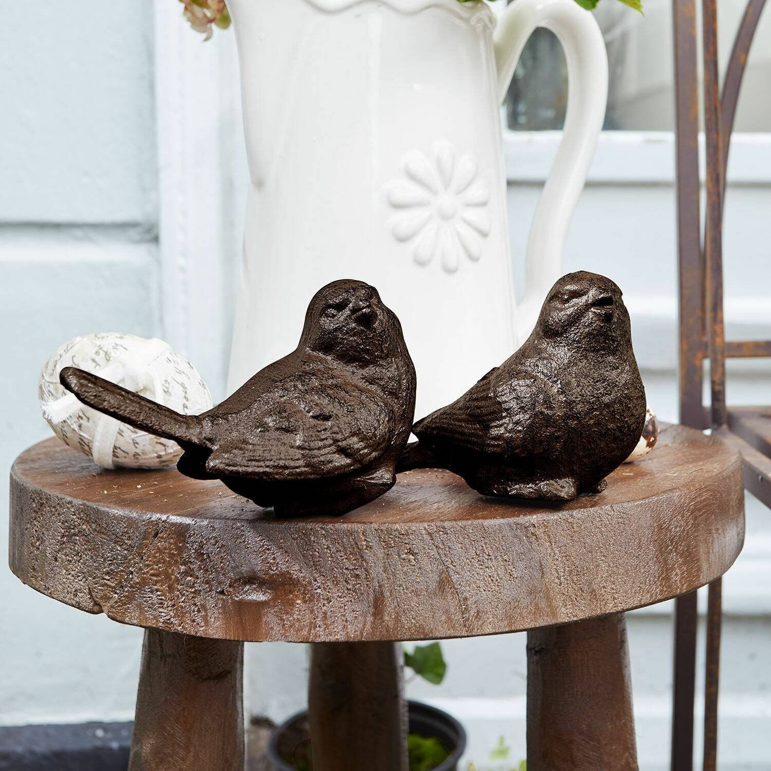 Mirabeau Dekofigur Deko-Vogel 2er Set Birdy braun