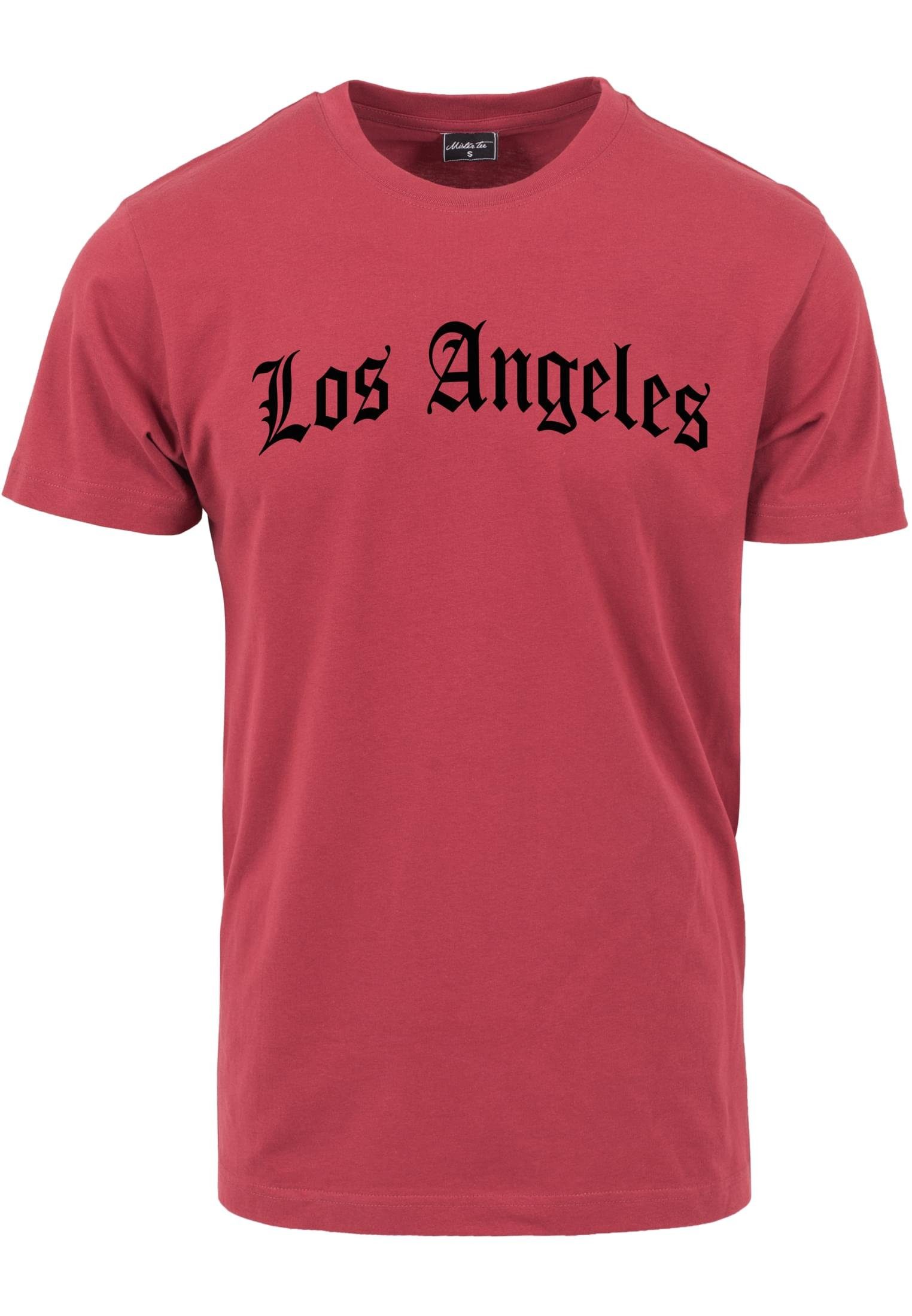 Tee Angeles ruby Herren MisterTee Los Wording T-Shirt Mister Tee (1-tlg)