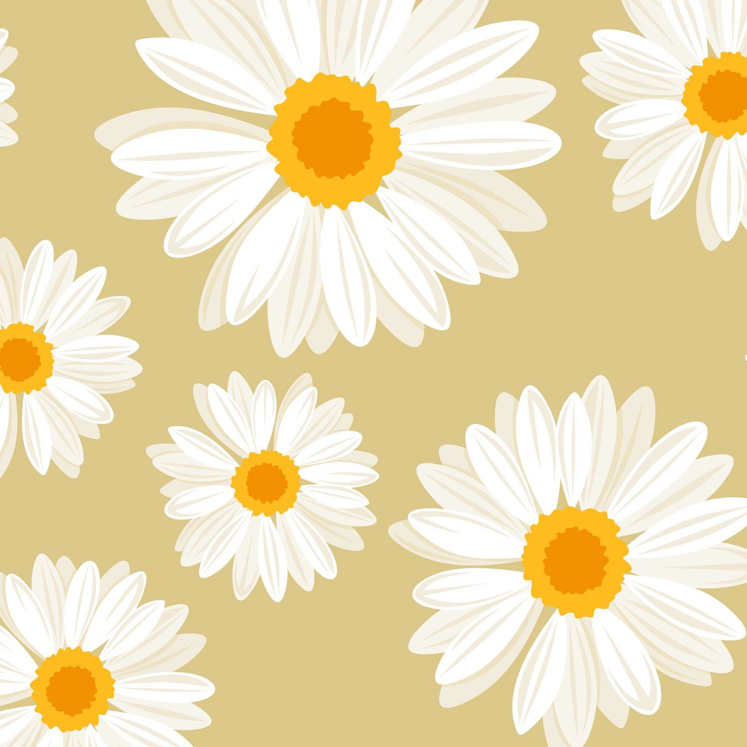 Kissenbezug Daisy Kissenhülle Stück), Reißverschluss - - Gänseblümchen mit Zierkissenbezug, - - Blumen - 40x40cm (1 queence