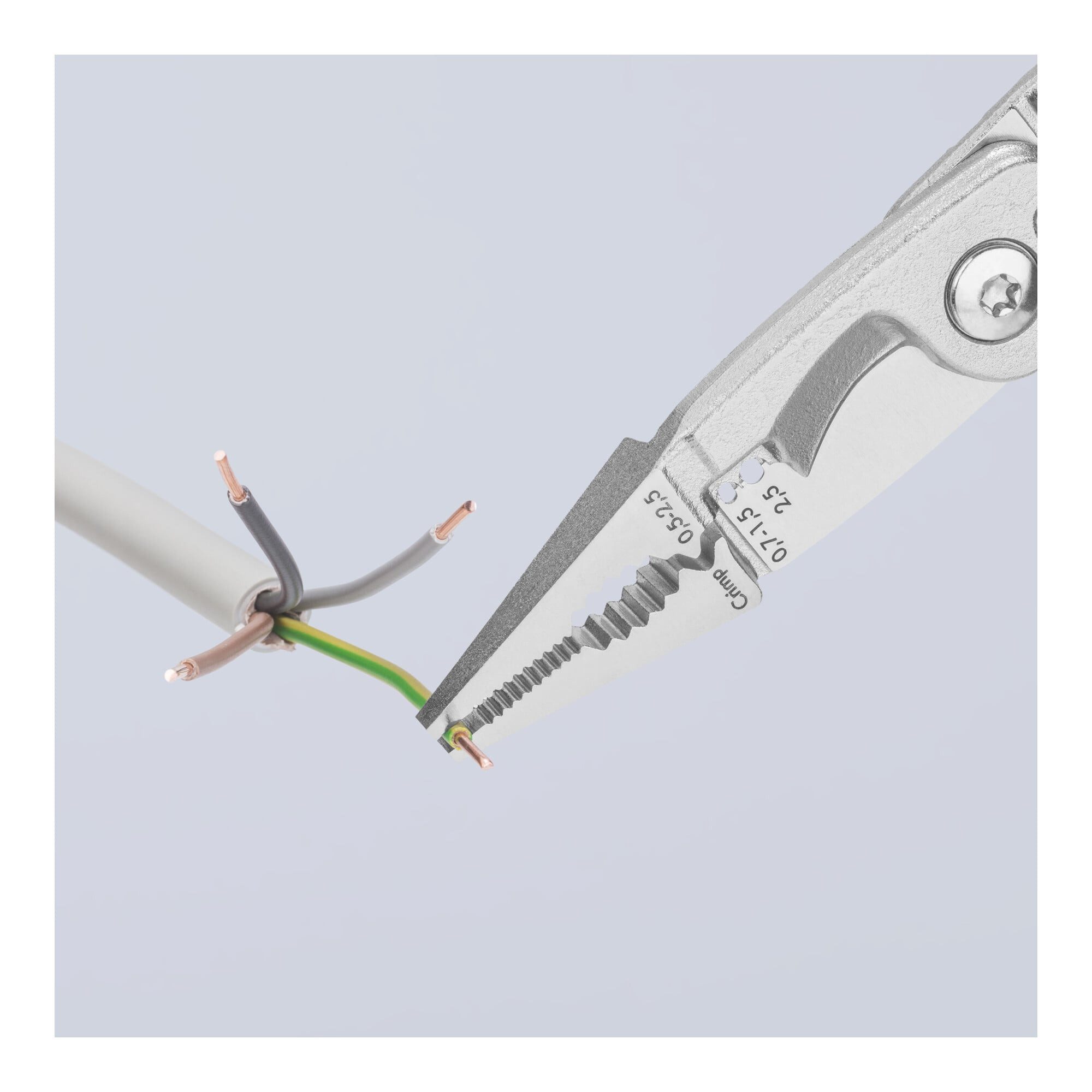 Knipex Elektro-Installationszange KNIPEX 13 86 200 Elektro-Installationszange isoliert mit Mehrkomponent