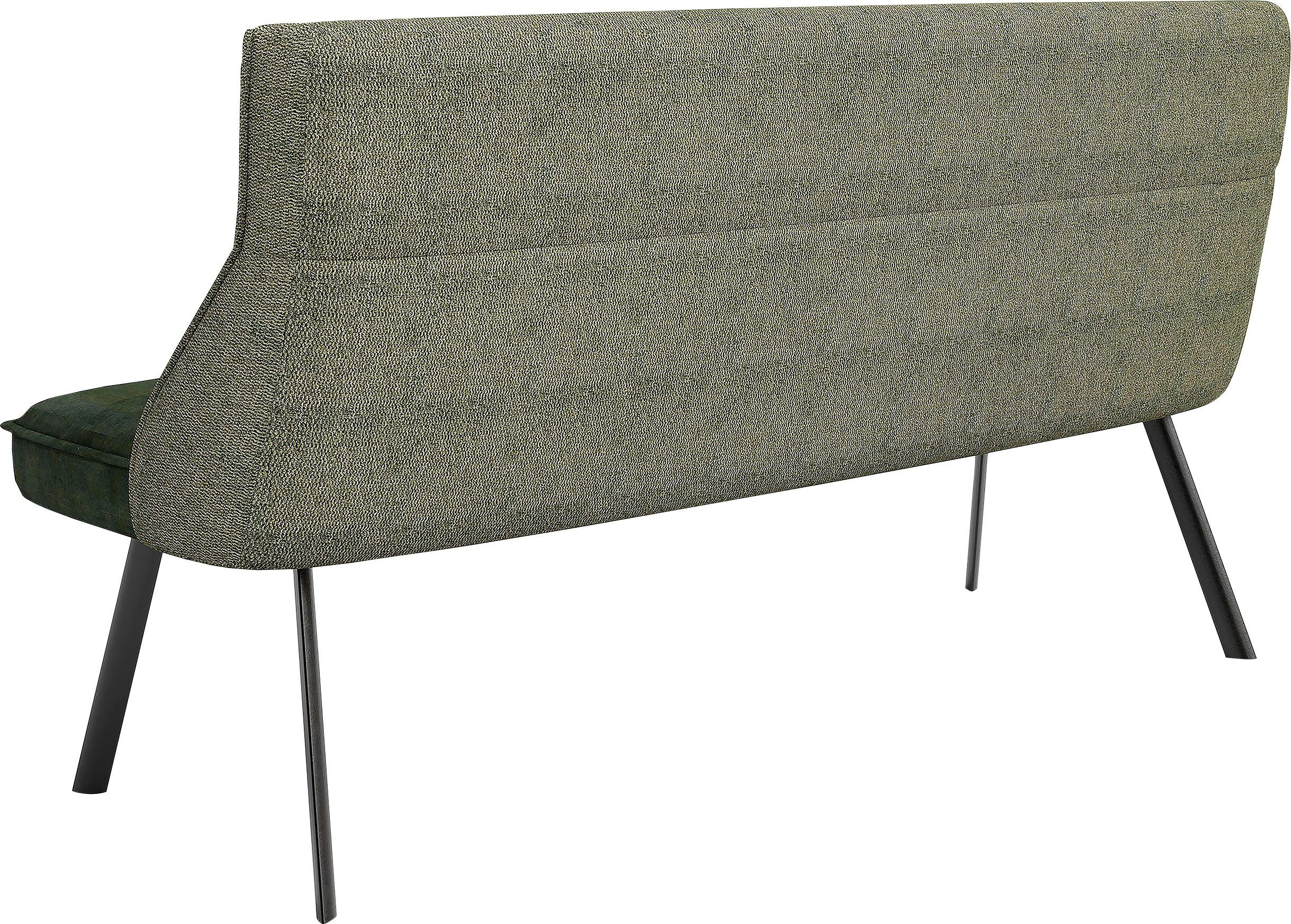 byLIVING Polsterbank California (1-St), 180 cm Bank, Webstoff und Vintage Samt mit gemütlicher Nosaqfederung