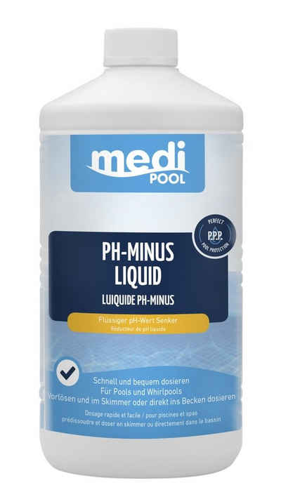mediPOOL Poolpflege mediPOOL pH-Minus flüssig 1 L, (Spar-Set)