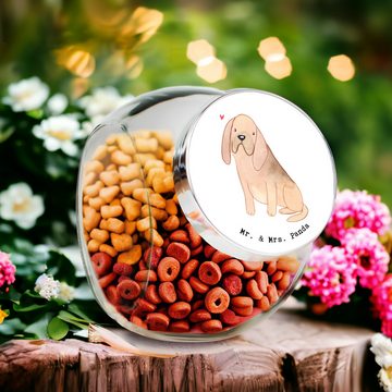 Mr. & Mrs. Panda Vorratsglas XL 2000ml Bloodhound Moment - Weiß - Geschenk, Bluthund, Leckerli Gla, Premium Glas, (1-tlg), Kompaktes Design