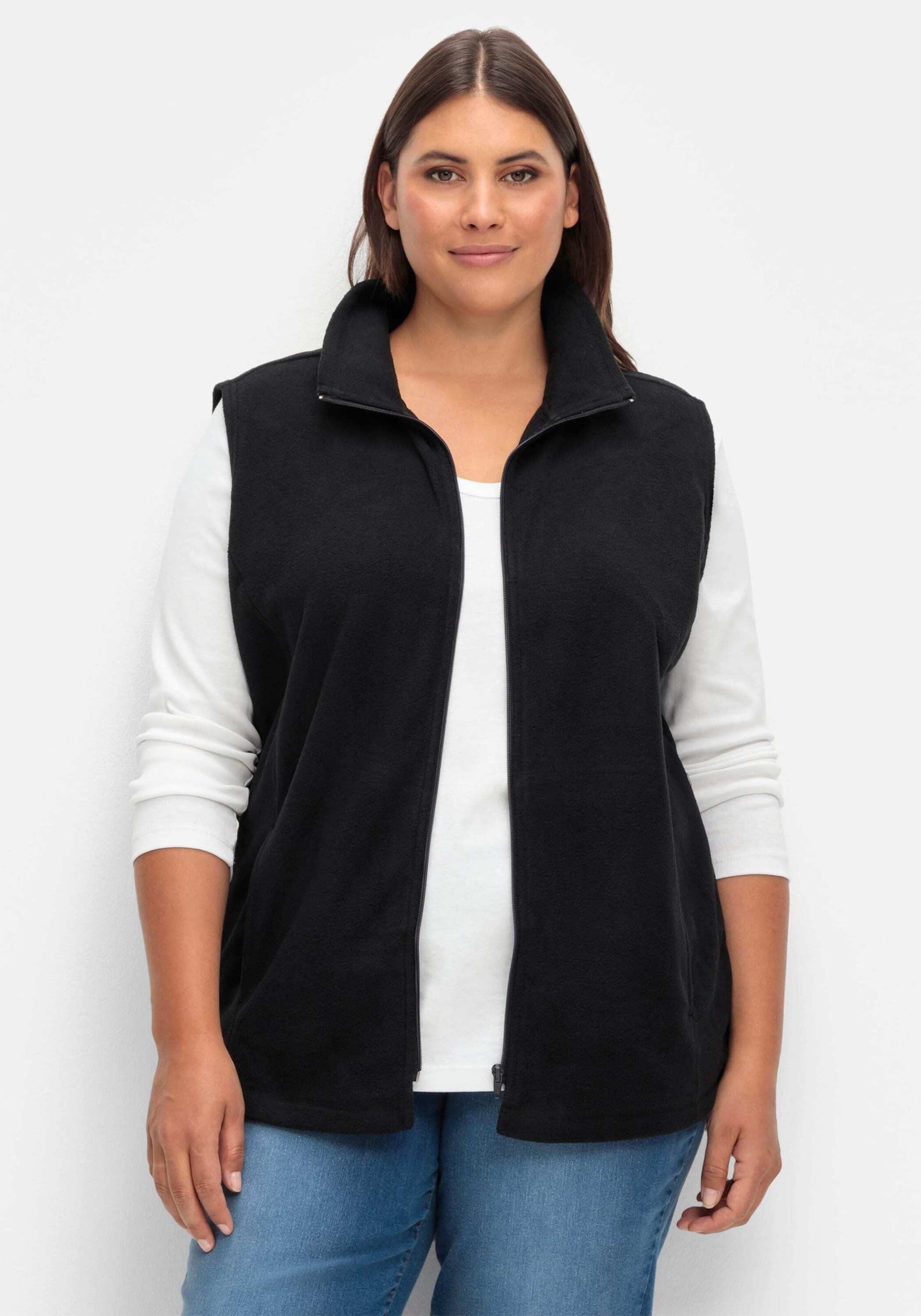 Sieh an! Fleeceweste Fleece-Weste Länge ca. 70 cm