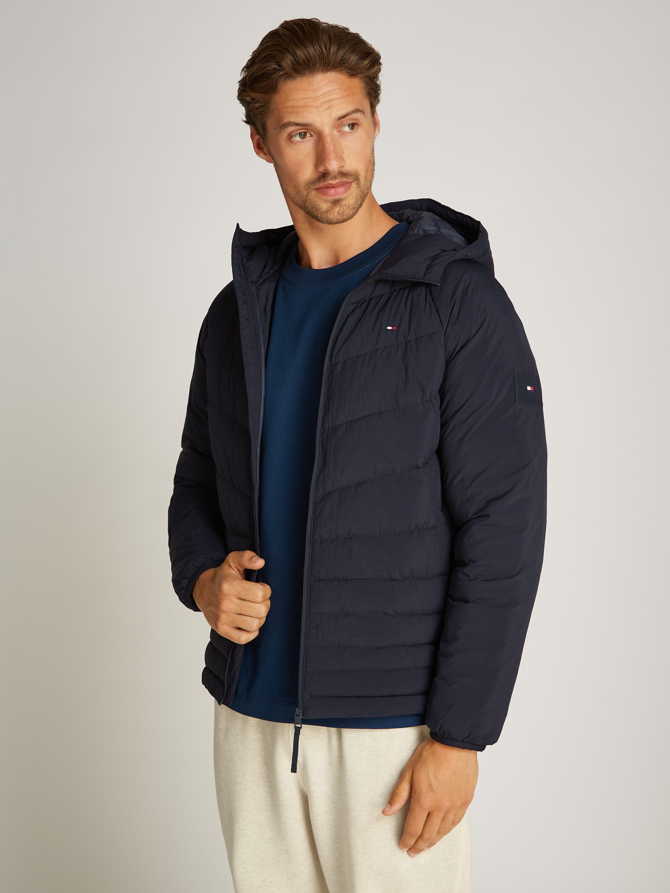Tommy Hilfiger Steppjacke MIX QUILT HOODED günstig online kaufen