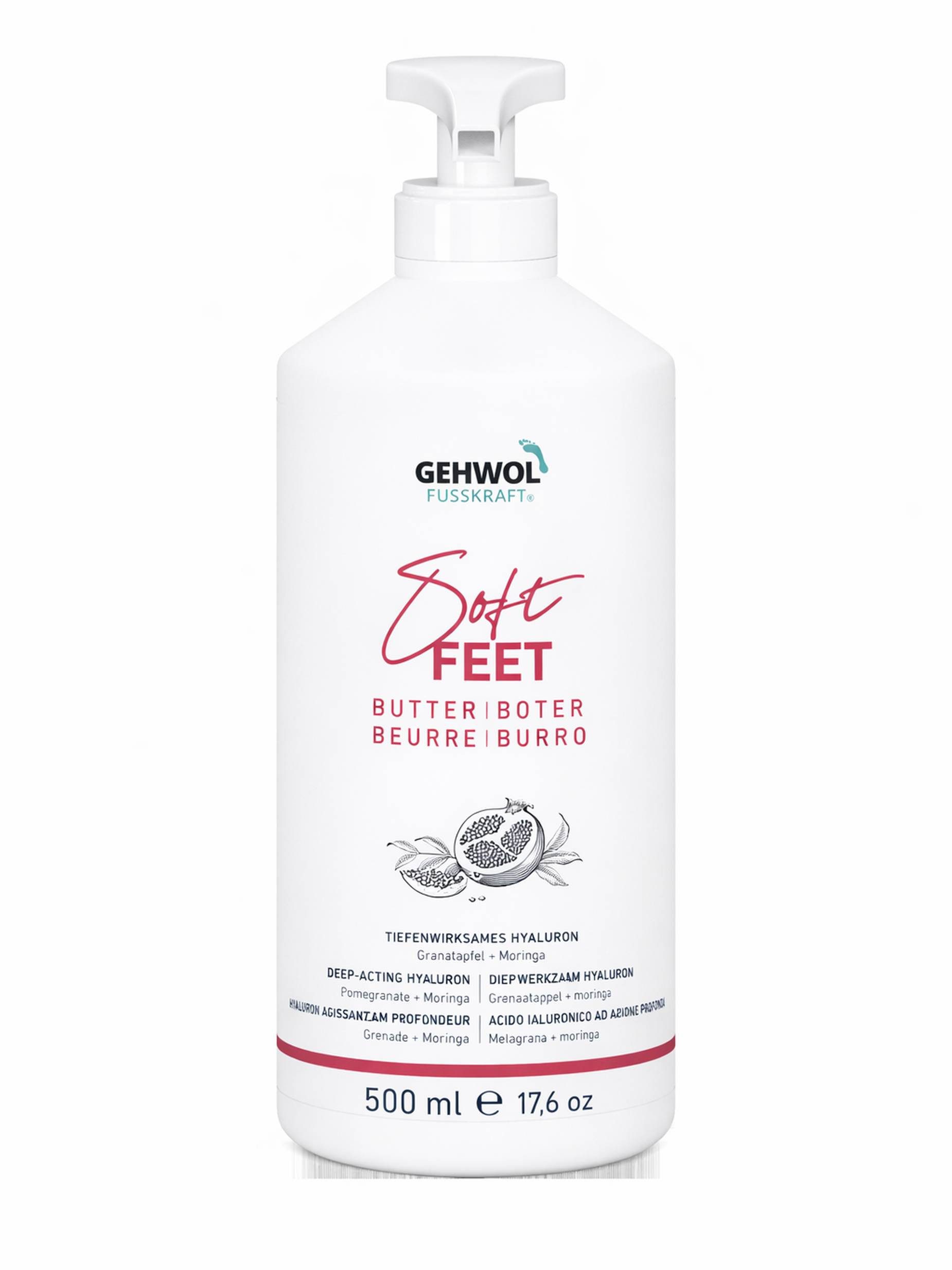 Eduard Gerlach GmbH Pflege-Geschenkset Soft Feet Butter 500 ml Fußbutter mit Granatapfel Packung