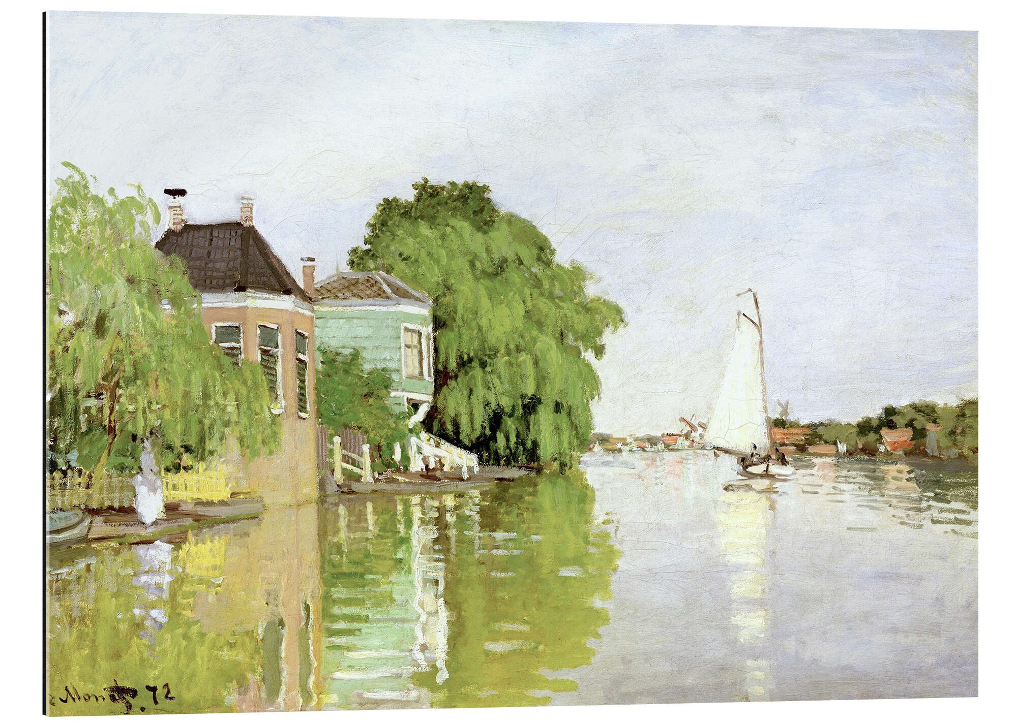 Posterlounge XXL-Wandbild Claude Monet, Landschaft bei Zaandam, Wohnzimmer Malerei