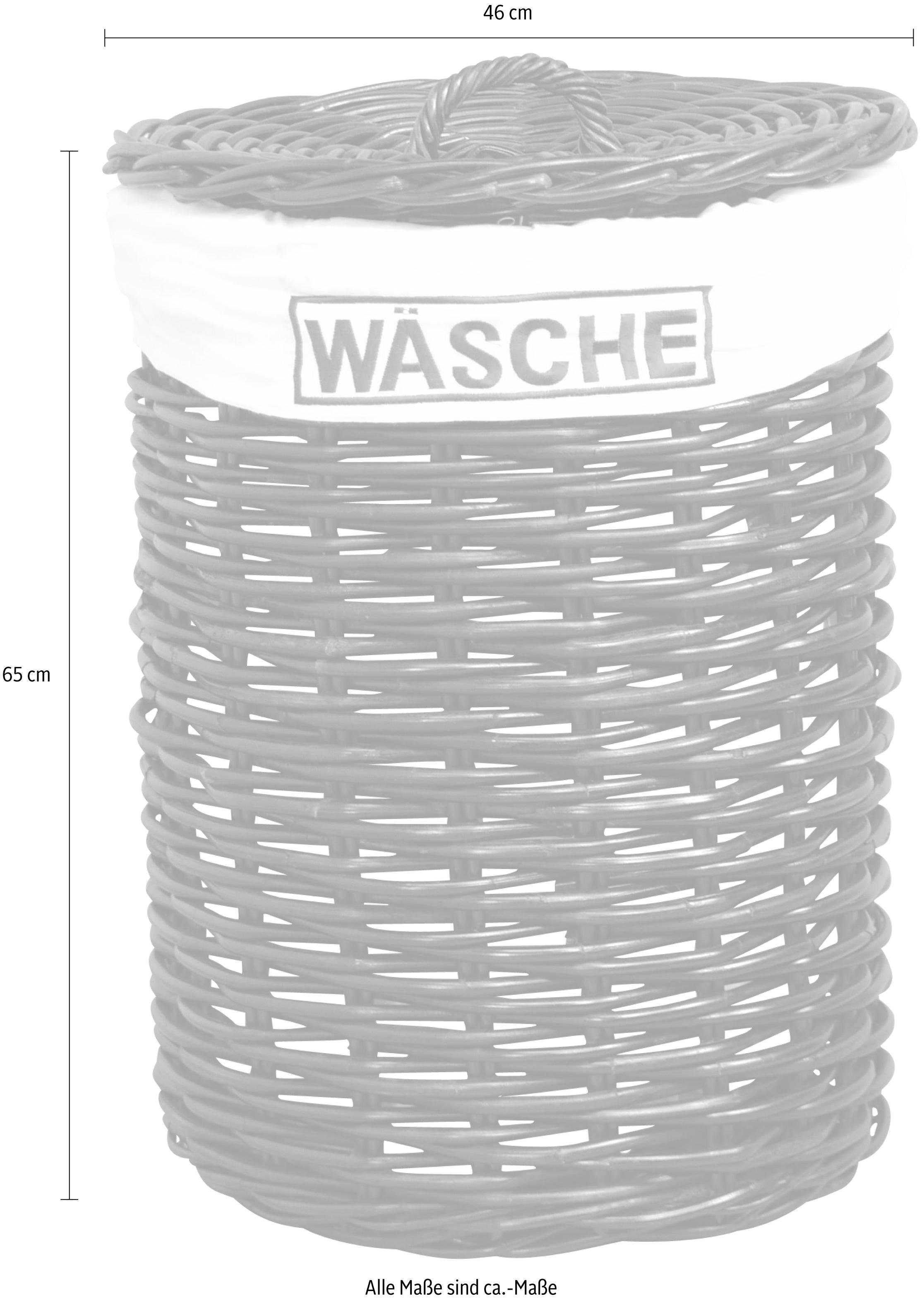 Home affaire Wäschekorb, 65 cm Rattangeflecht, Höhe