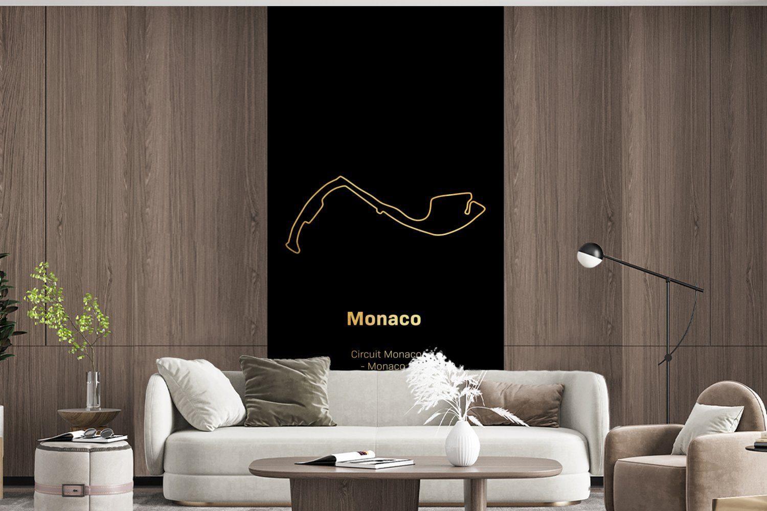 Monaco für Matt, (2 - bedruckt, Rennstrecke, St), Küche, Vliestapete Formel Fototapete Wohnzimmer 1 MuchoWow Fototapete Schlafzimmer -