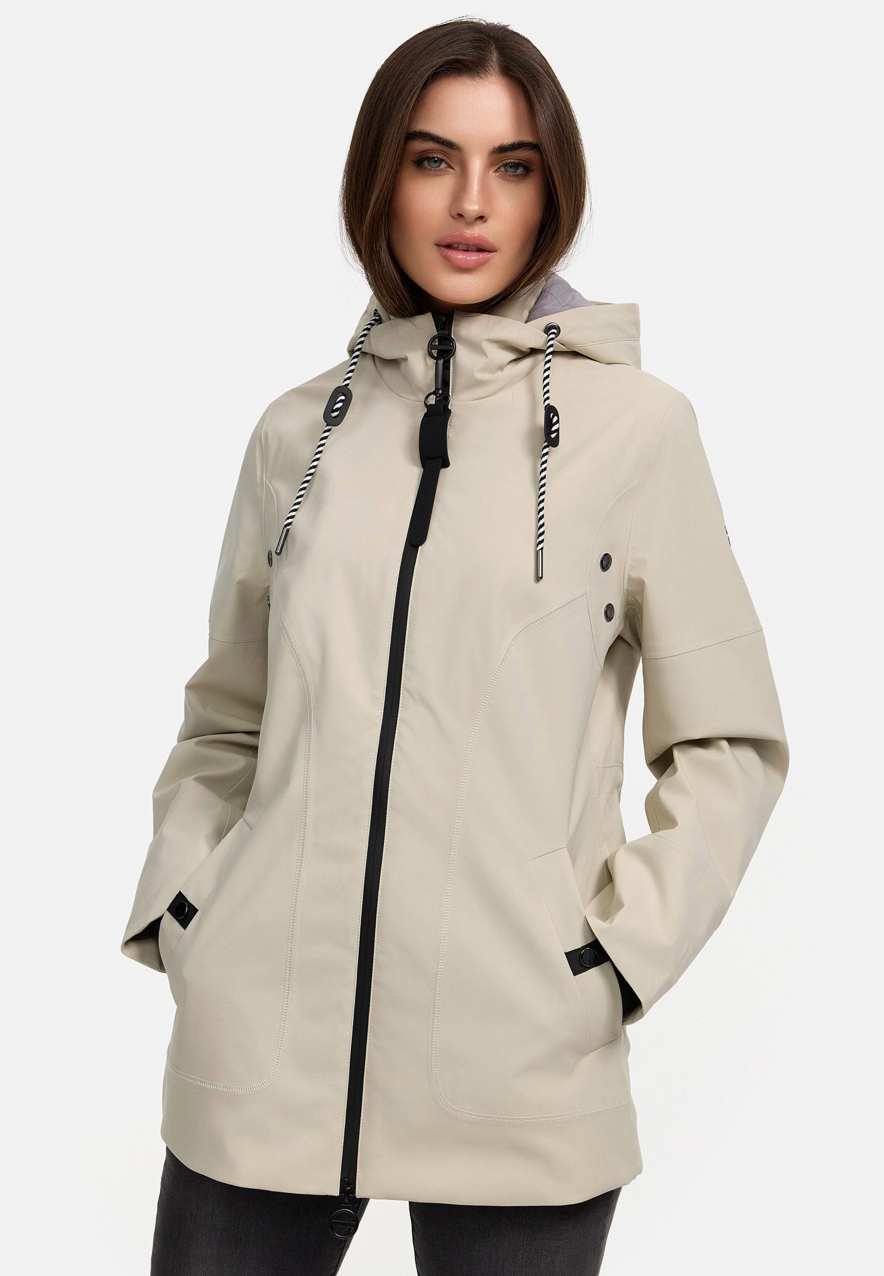 Manisa Regenjacke mit abnehmbarer Kapuze günstig online kaufen