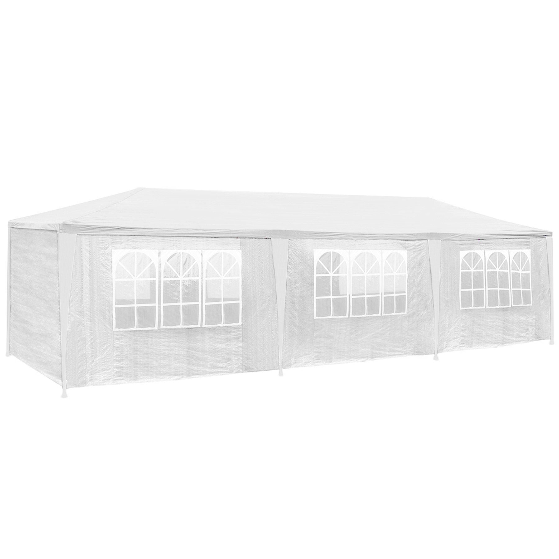 tectake Pavillon Elasa, mit 8 Seitenteilen, (Set inkl. Seitenteile), mit Fenster