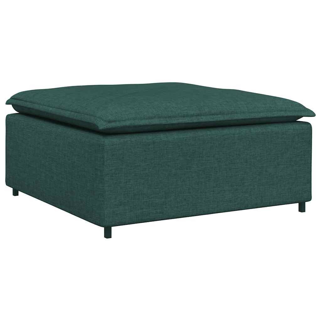 vidaXL Sofaelement Modulares Sofa-Fußhocker-Modul Dunkelgrün 100 x 100 x 48 cm