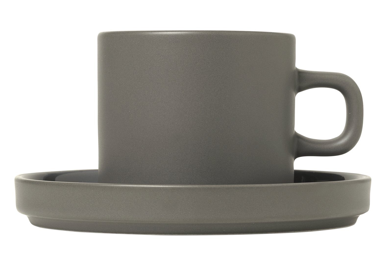 blomus Tasse PILAR Pewter Kaffeetassen 0,2 l Set2, Keramik